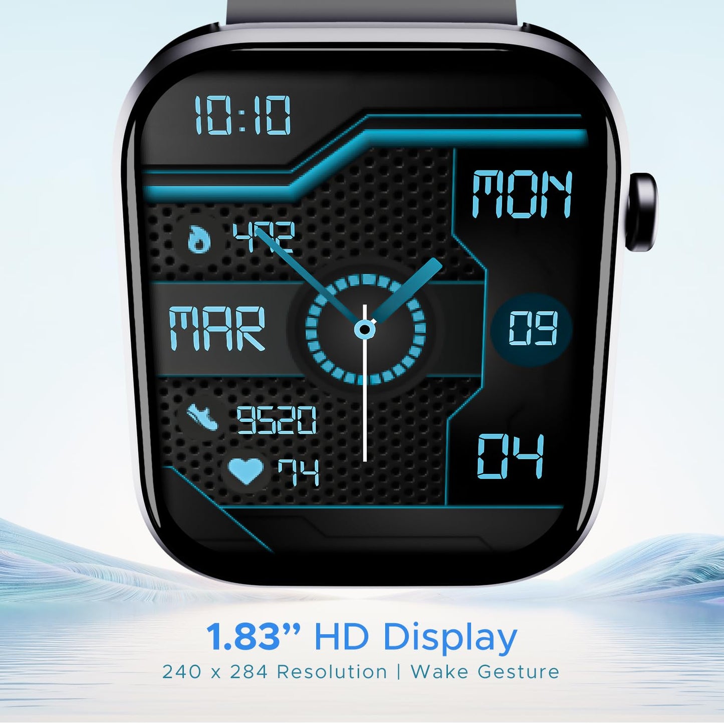 (Without Box) boAt Wave Lite Smart Watch w/ 1.69" (4.2 cm) HD Display, Heart Rate & SpO2 Level Monitor, Multiple Watch Faces, Activity Tracker, Multiple Sports Modes & IP68 (Deep Blue)