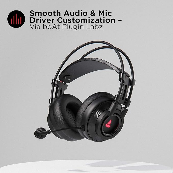(Without Box) boAt Immortal IM-200 7.1 Wired Over Ear Headphones Channel USB Gaming Headphone with RGB Breathing LEDs & 50mm Drivers with mic