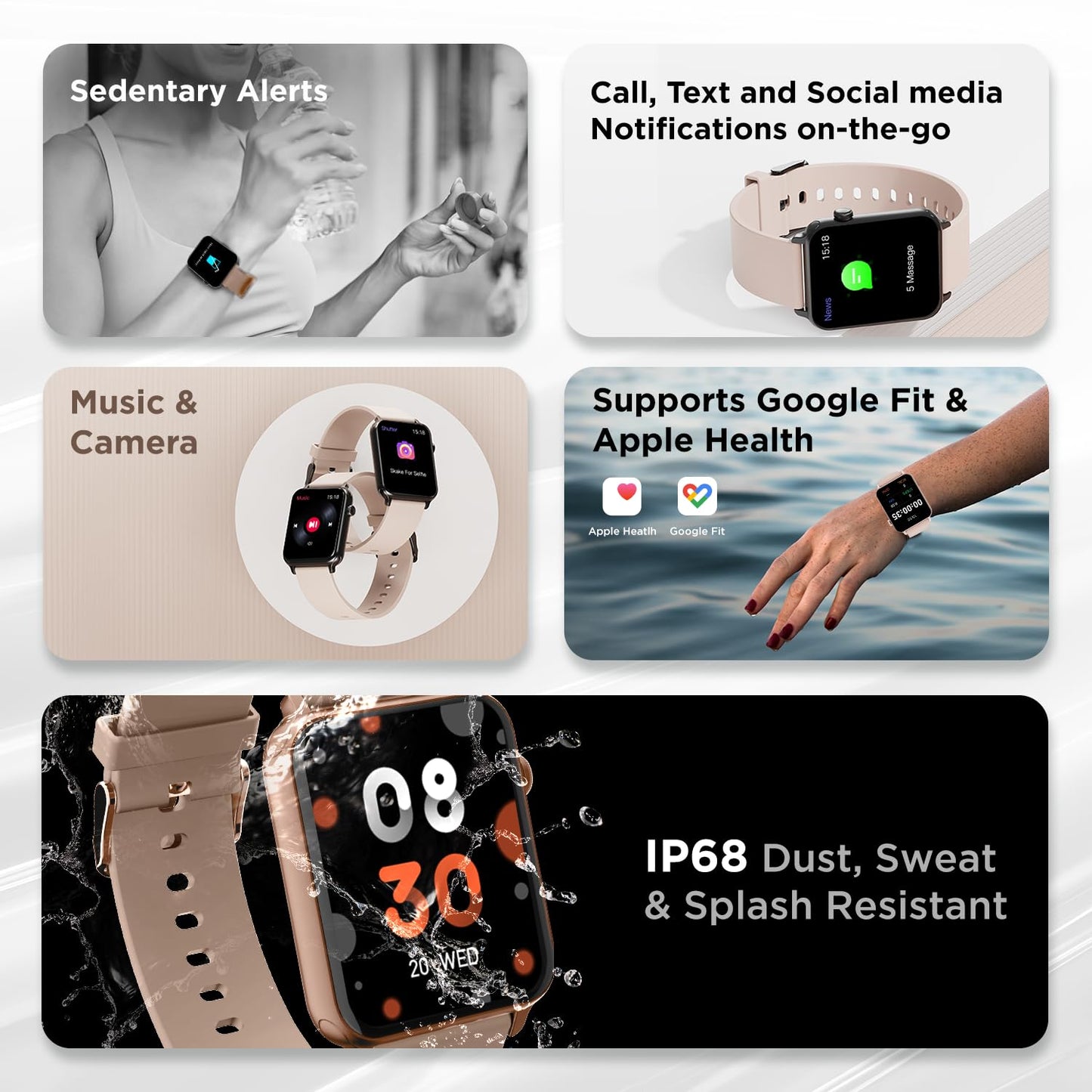 (Without Box)boAt Wave Call Smart Watch, Smart Talk w/Advanced Dedicated Bluetooth Calling Chip, 1.69 HD Display w/ 550 NITS & 70% Color Gamut, 150+ Watch Faces, Multi-Sport Modes,HR,SpO2(Caribbean Green)