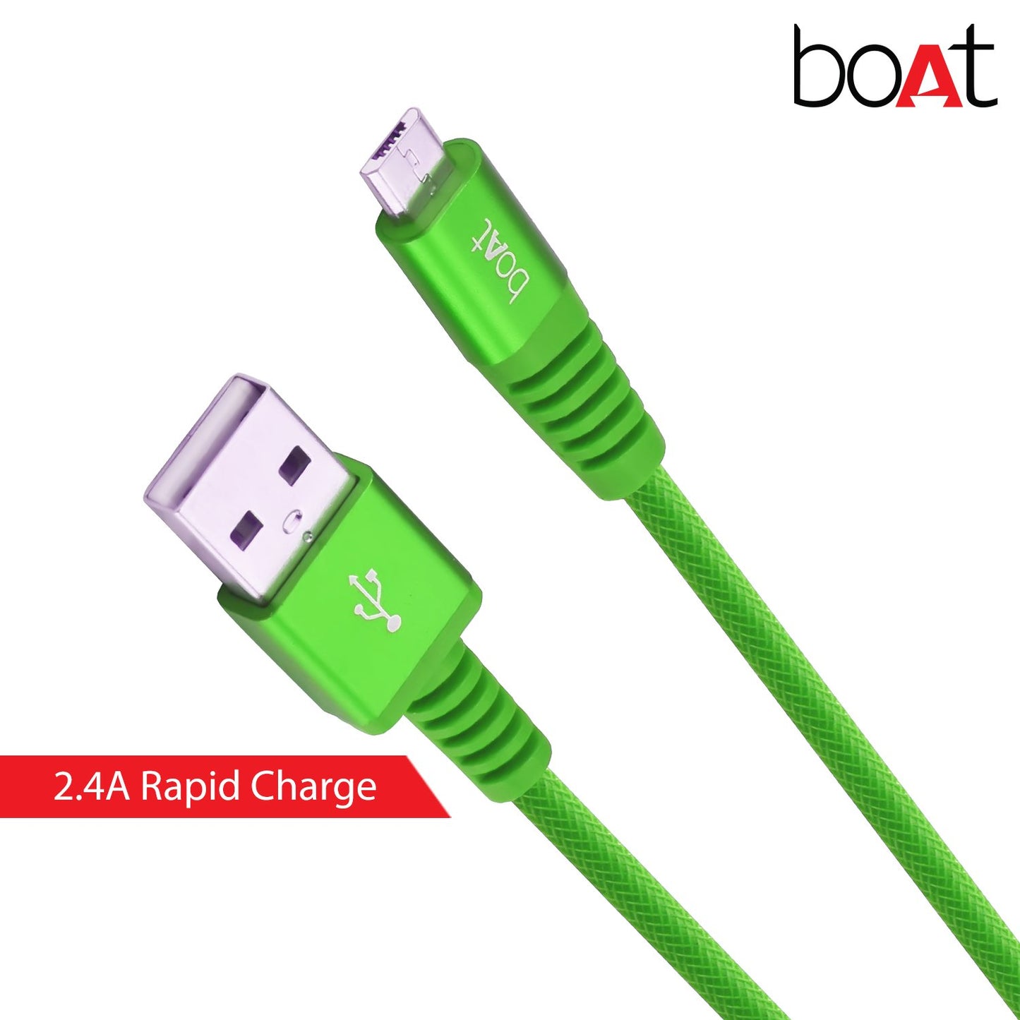 (Open Box)boAt Rugged V3 Extra Tough Unbreakable Braided Micro Usb Cable 1.5 Meter (Black)
