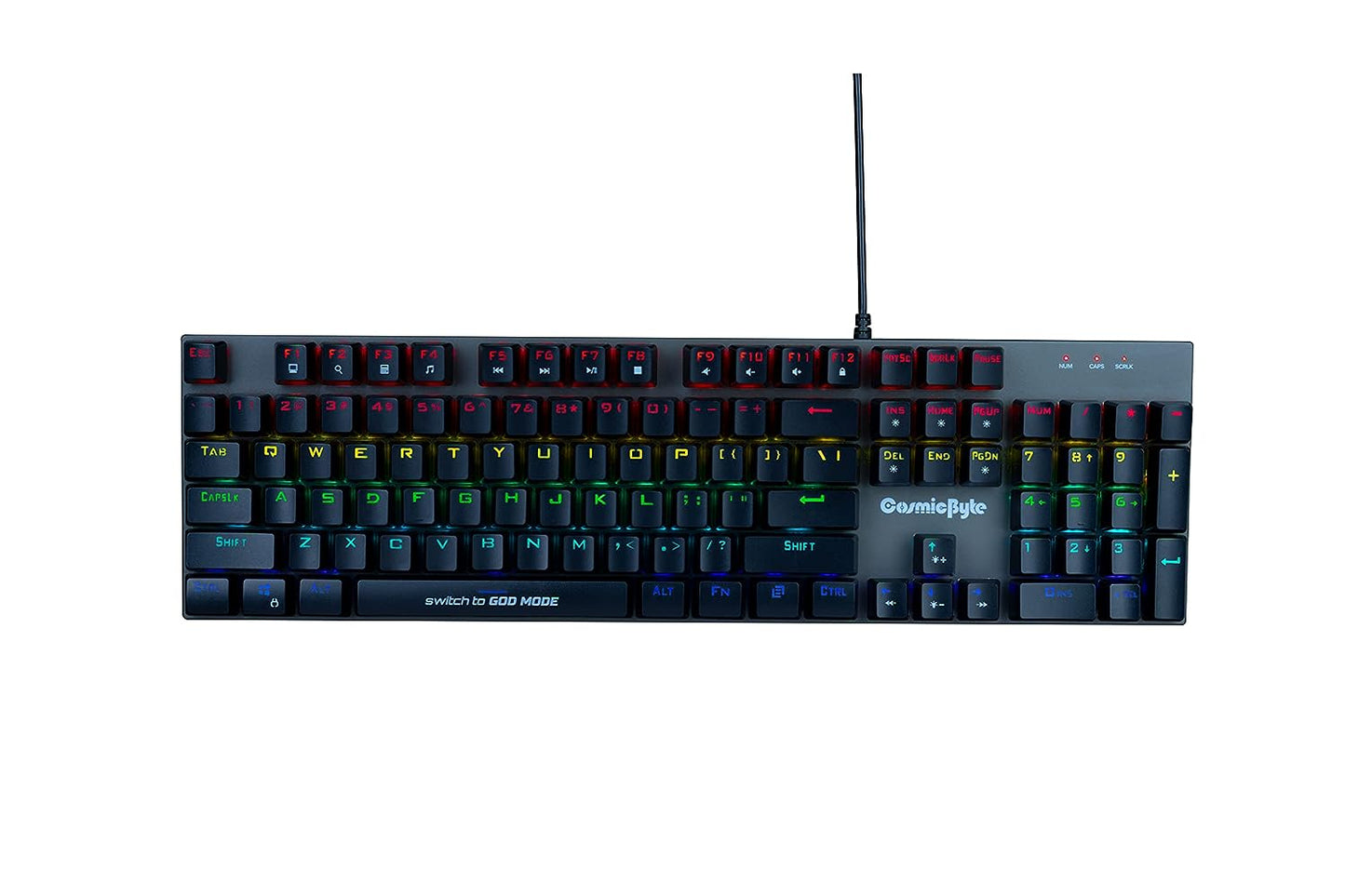 (Open Box) Cosmic Byte CB-GK-28 Vanth Mechanical Keyboard Outemu Red Switches Wired USB Gaming Keyboard (Black&Grey)