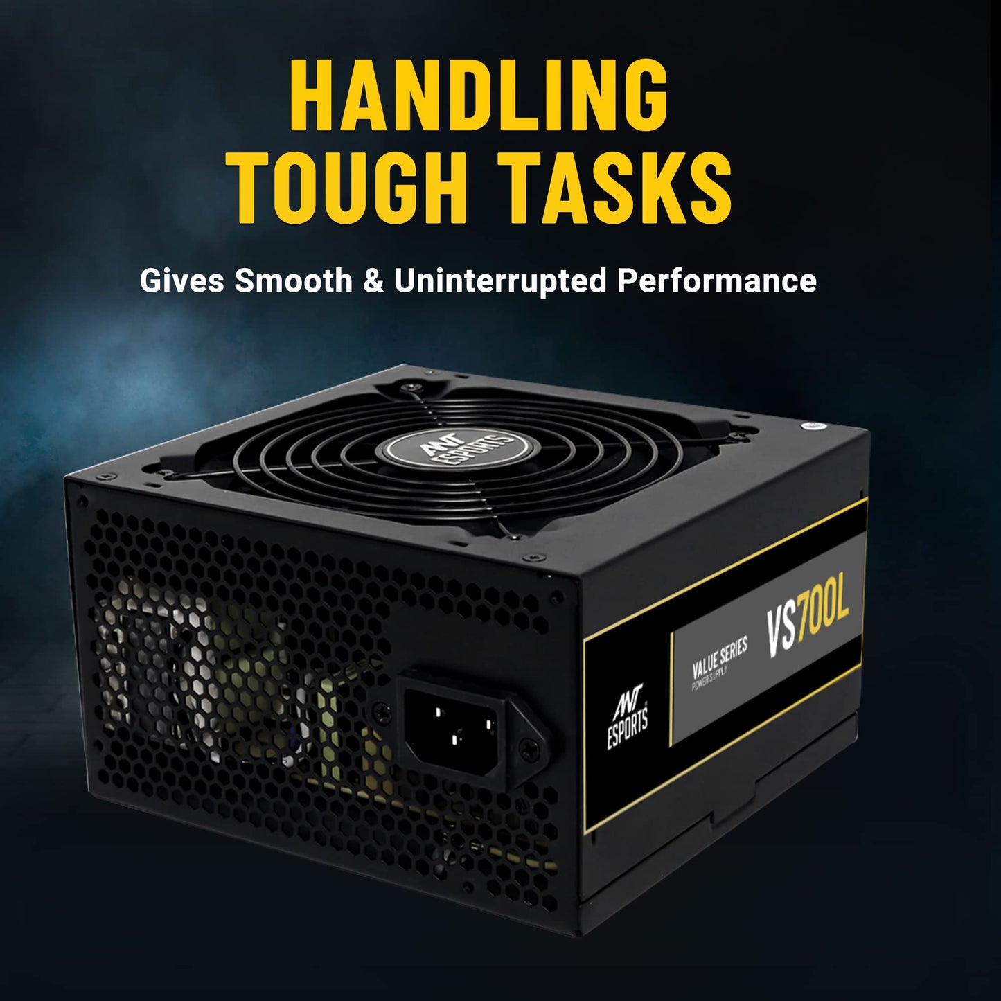 (Open Box)Ant Esports VS450L Non-Modular High Efficiency Gaming Power Supply/PSU with 1 x PCIe and 120mm Silent Fan