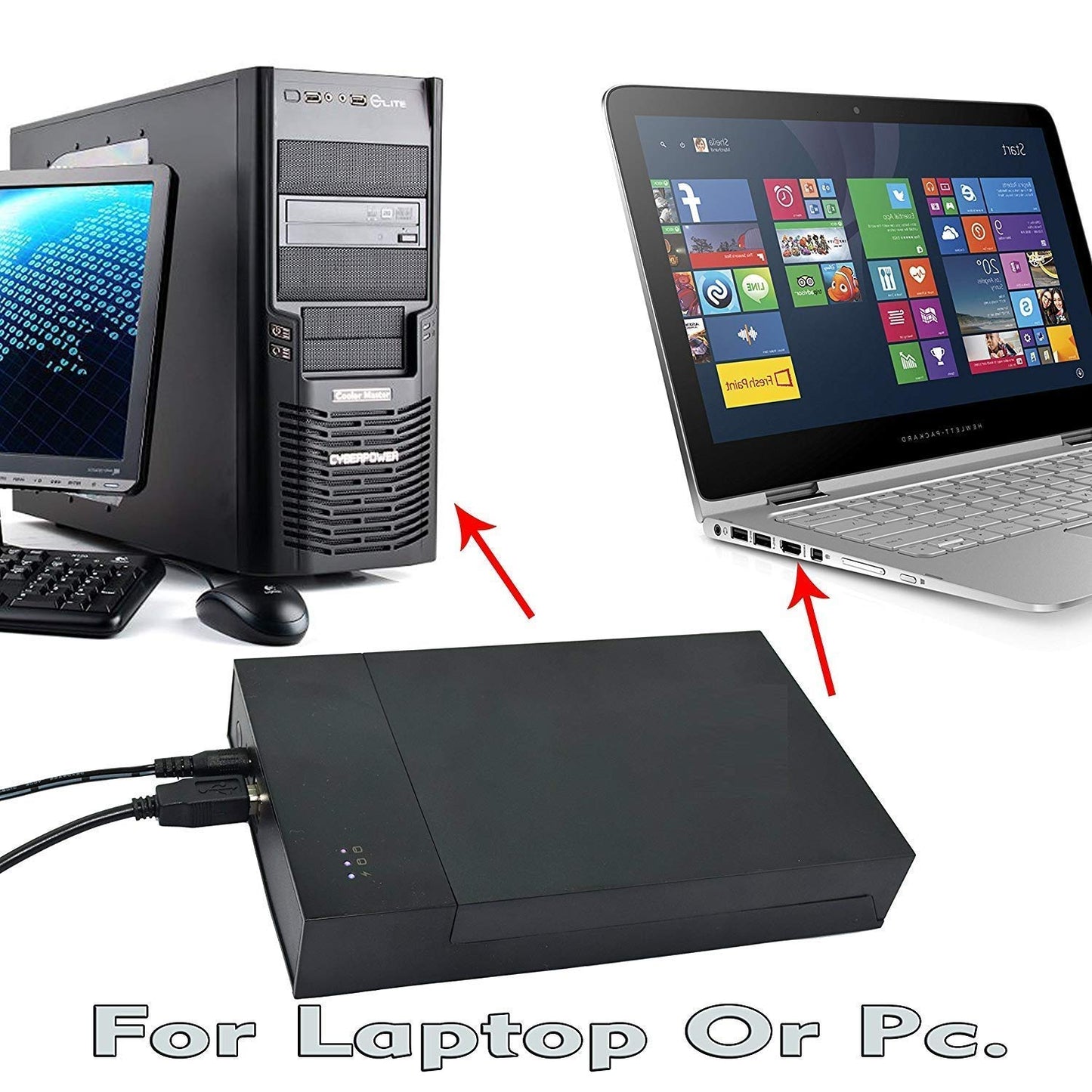 (Open Box)PremiumAV 2.5-inch USB 2.0 Hard Drive SATA Portable Casing Enclosure (Multciolor)