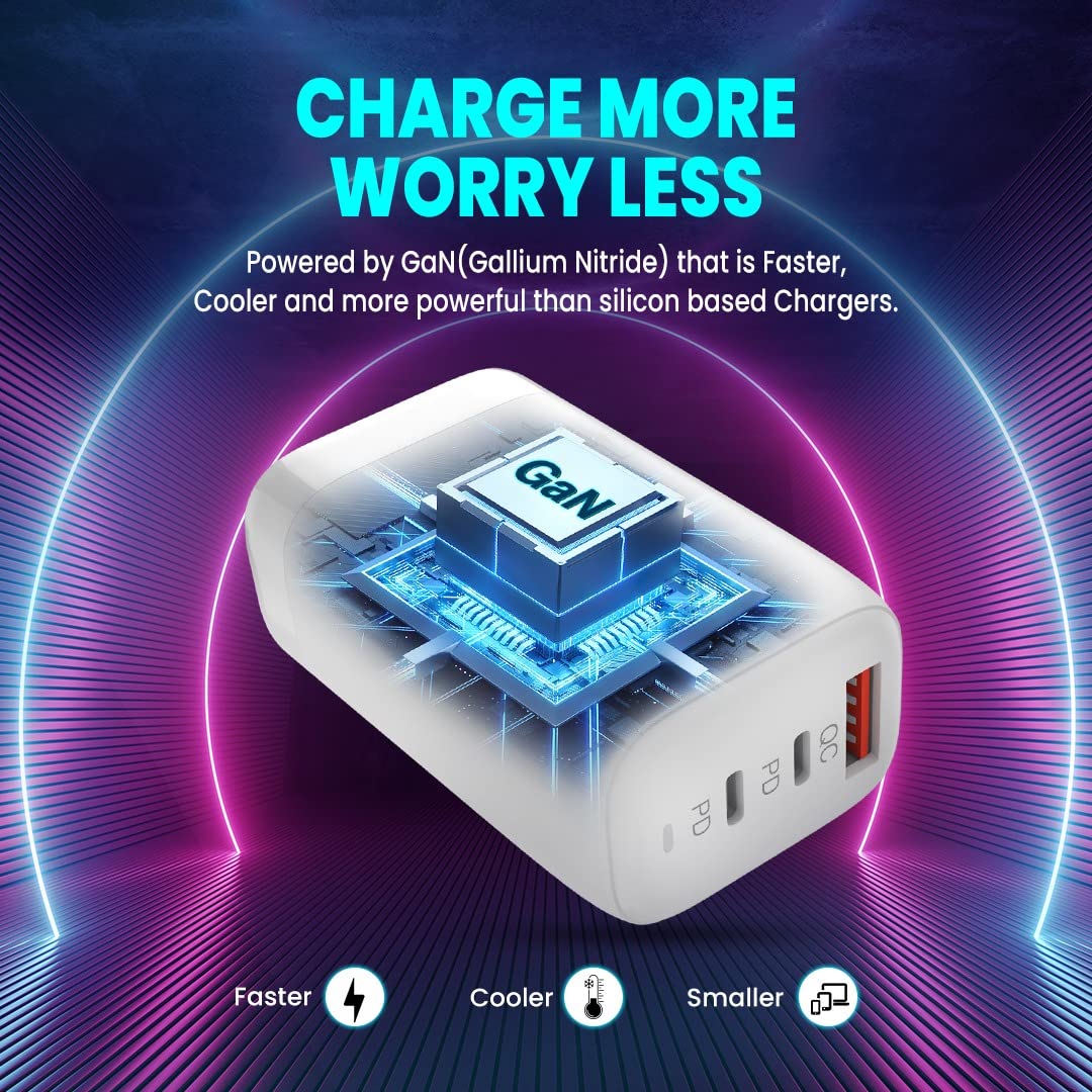 (Open Box) FLiX (Beetel) Storm 33W PD & QC Dual Port Wall Charger,USB Type A & Type C Output Widely Compatible for All Android & IOS Devices,Enhanced Safety,Light Weight & Compact,with Type C Cable (White–SD133)