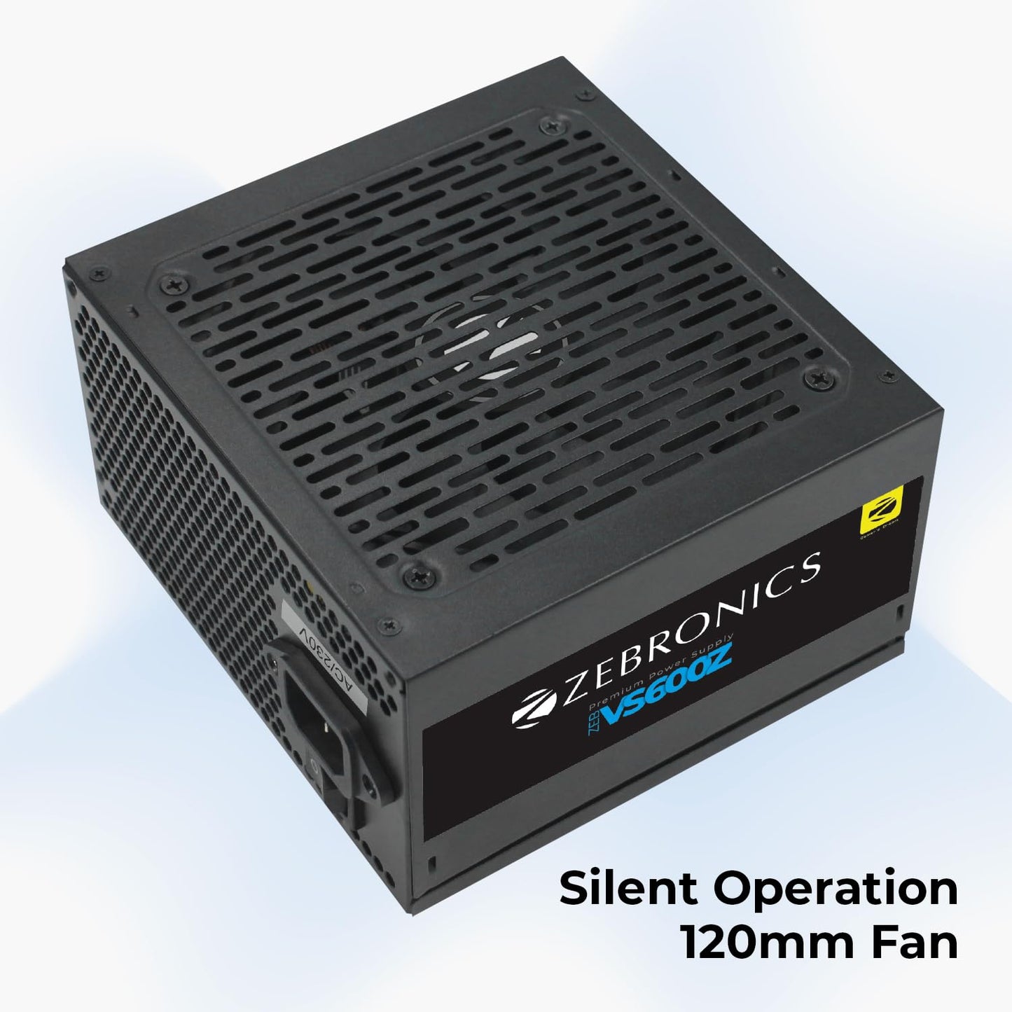 (Open Box)Zebronics 450W Black Gold Power Supply with 3X SATA connectors, 2X Molex, 80mm Built-in Fan, Extra Long Cables, 1.2 Meter Power Cable and Suitable for Regular use Computers