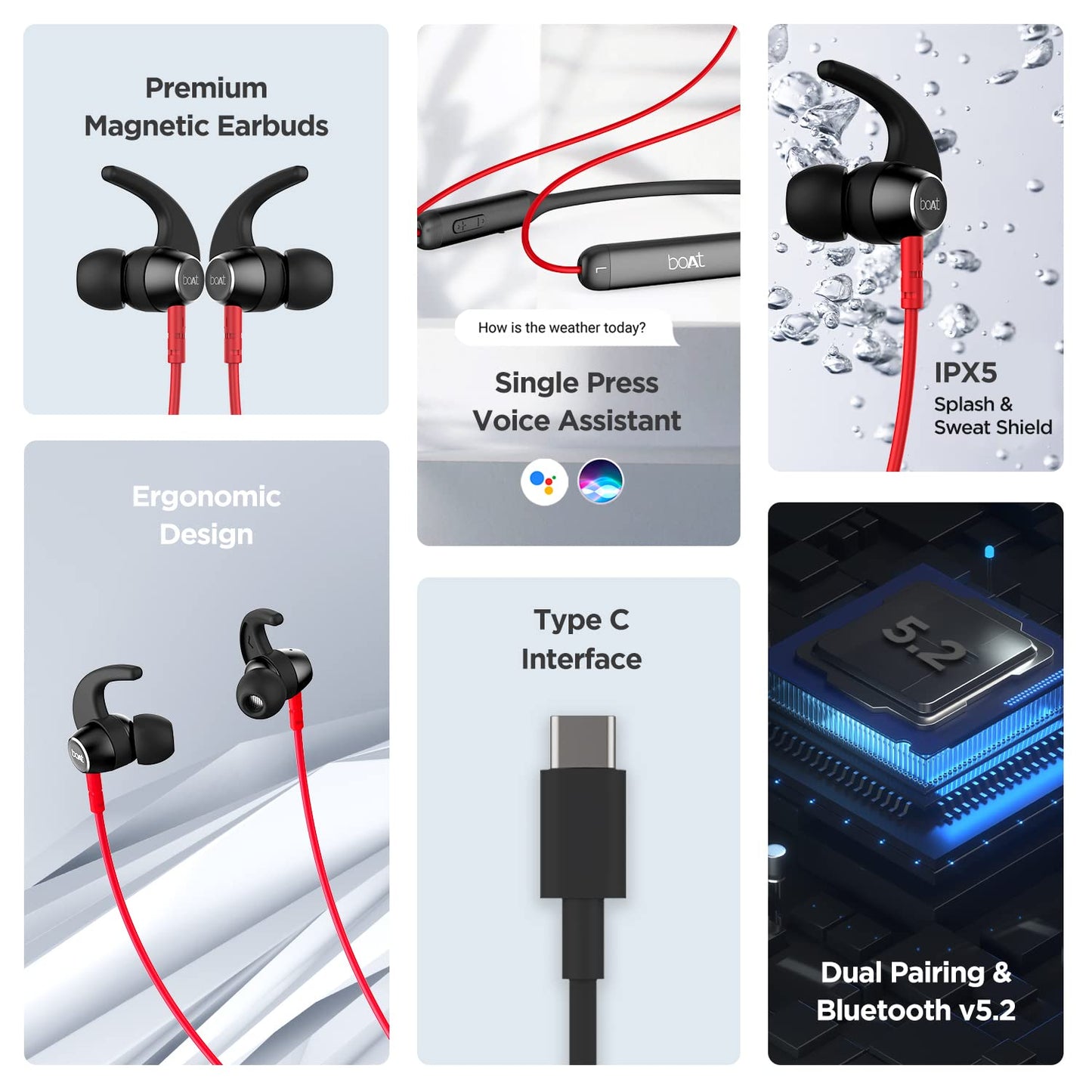 (Without Box)boAt Rockerz 330 in-Ear Bluetooth Neckband with Upto 30 Hours Playtime, ASAP Charge, Signature Sound, Dual Pairing & IPX5 with Mic (Active Black)