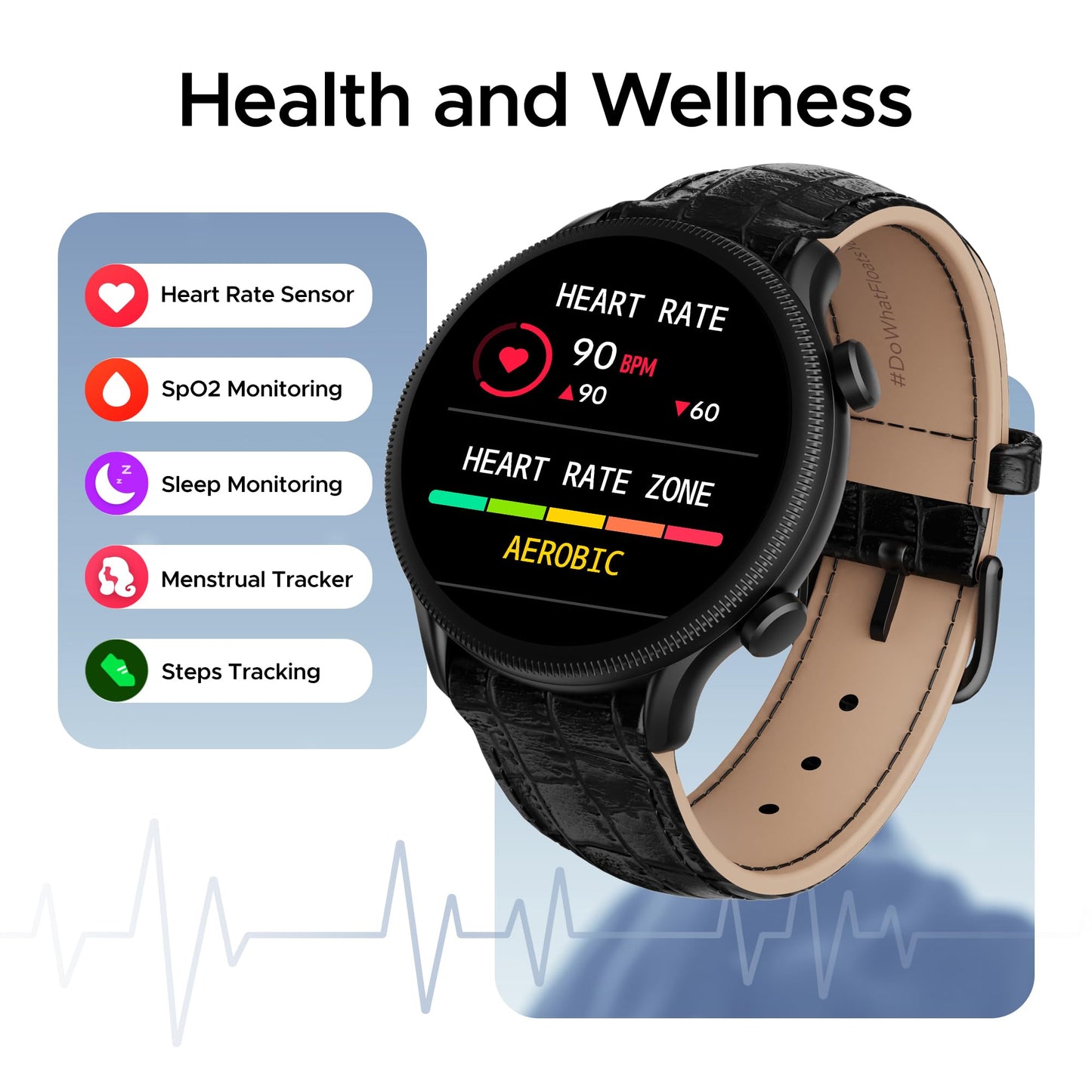 (Without box)boAt Lunar Orb w/ 1.45" (3.6 cm) AMOLED Display, BT Calling, DIY Watch Face Studio, Coins, Crest App Health Ecosystem, Live Cricket & Football Scores, IP67, Smart Watch for Men & Women(Active Black)