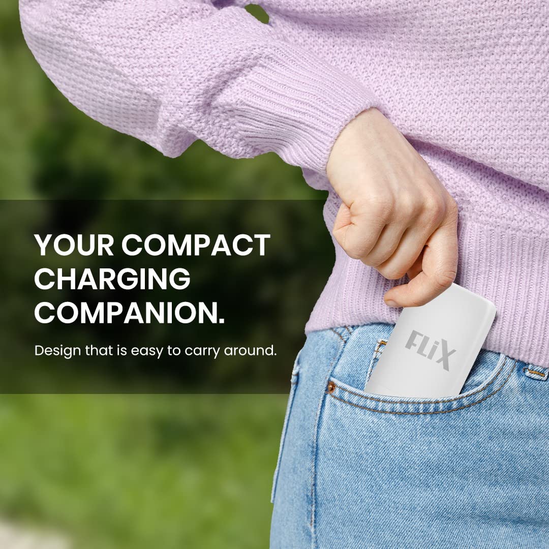 (Open Box) FLiX (Beetel) Storm 33W PD & QC Dual Port Wall Charger,USB Type A & Type C Output Widely Compatible for All Android & IOS Devices,Enhanced Safety,Light Weight & Compact,with Type C Cable (White–SD133)