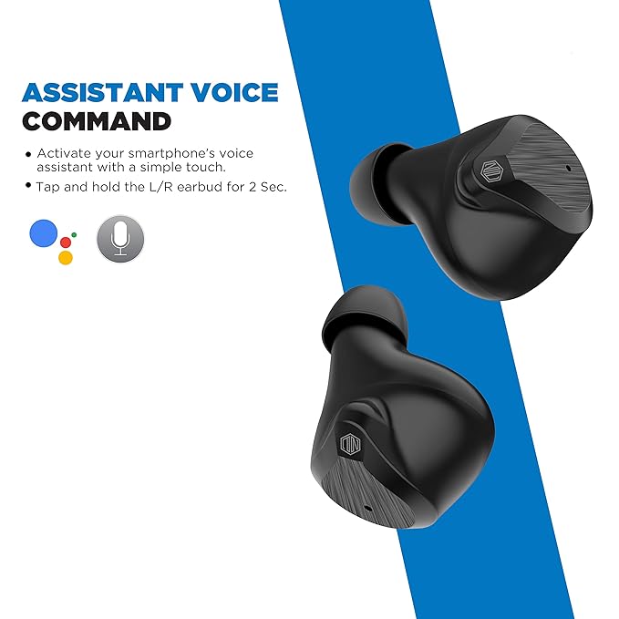 (Open Box) Nu Republic Starbuds True Wireless Earbuds(TWS),BT V5.0,Upto 20hrs Play Time,Compact case with Type-C Charging Cable,Touch Control,45å¡ Angle fit,Sweat & Water Resistant,Voice Assistant with Mic - Black