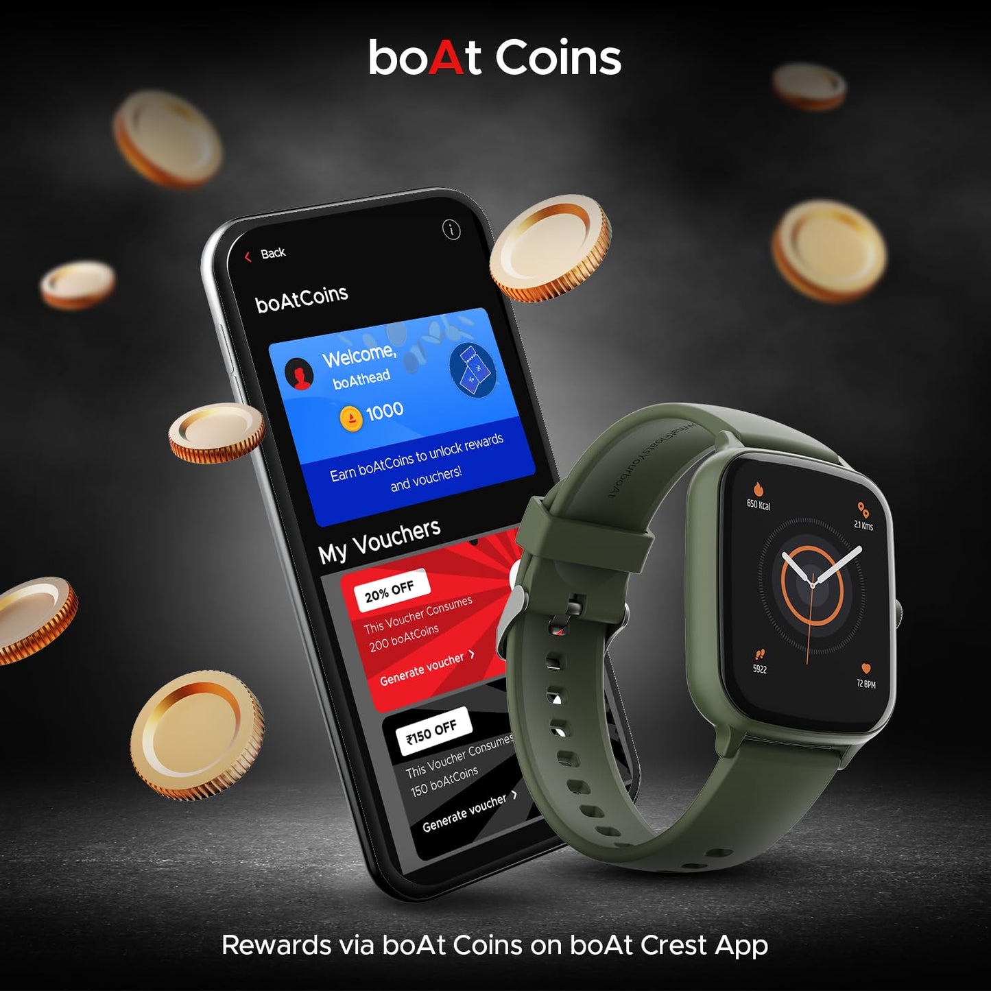 (Open Box) boAt Wave Style Call Smart Watch with Advanced BT Calling Chip,DIY Watch Face Studio, Coins, 1.69" HD Display, Health Ecosystem, Live Cricket Scores, Quick Replies, HR & SpO2