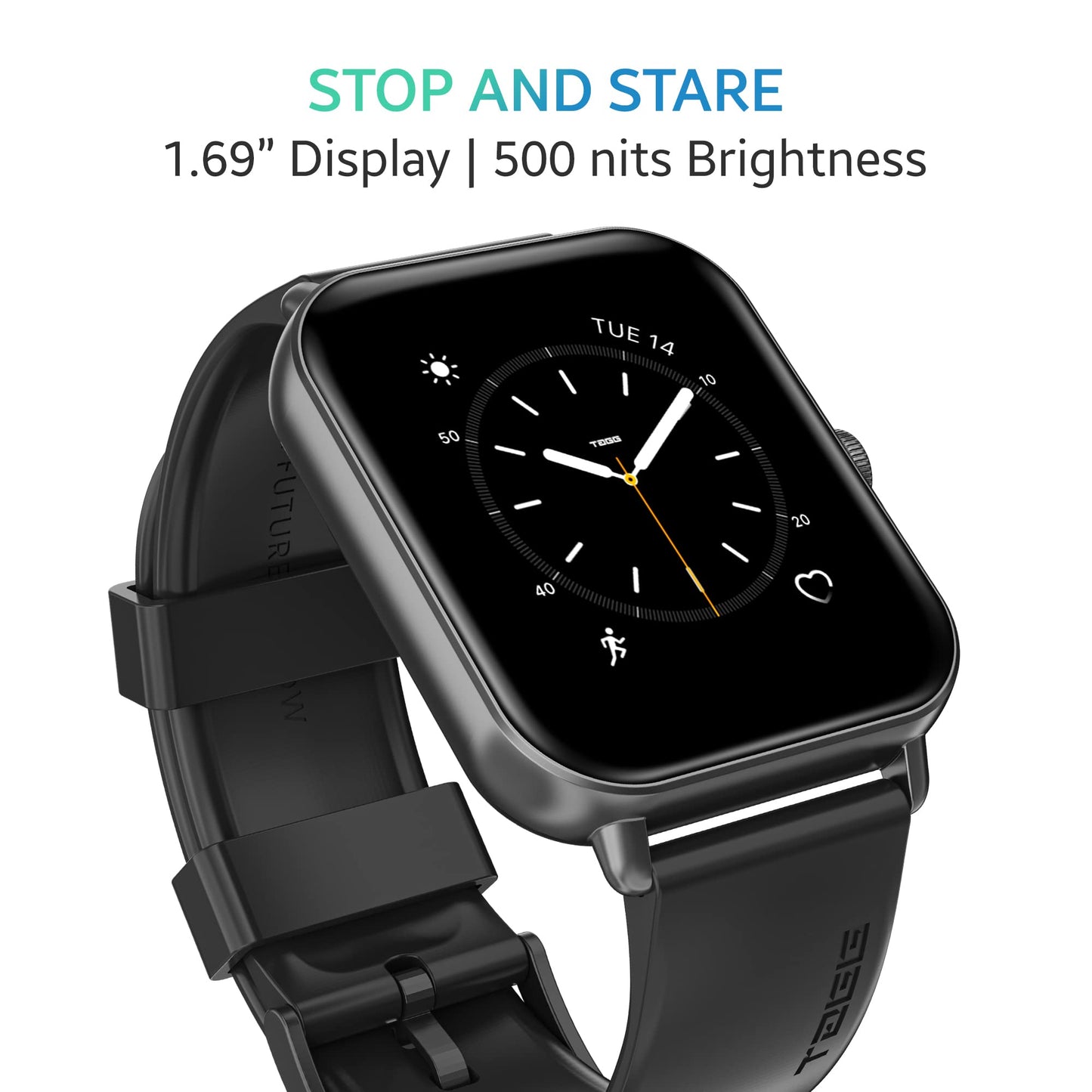 (Open box)TAGG Engage Lite Advanced Calling Smartwatch with Split Screen Function | Single Chip Technology | Fast Charge 10 min = 1 Day Usage | AI Voice Assistant | Built-In Games, Calculator, Stopwatch & Timer