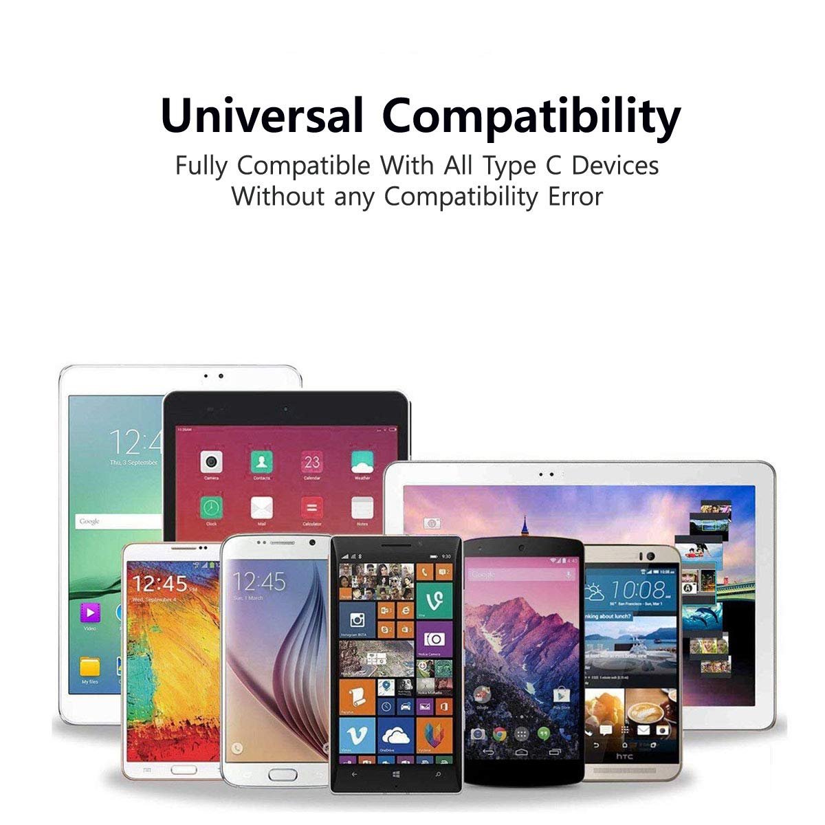 (Open Box) AGARO USB A to Type C Cable 1 Meter / 3.2 Ft Nylon Braided Cable, Fast Charge, Power Delivery Charging Cord, Compatible with Most Type C Smartphone Devices - Grey.