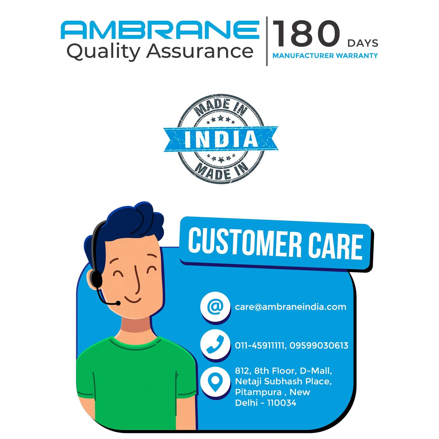 (Open Box) Ambrane ACT-2 2.4A Type C to USB A Fast Charging Cable for Type C Mobiles (2 Meter, 6.6 Feet) (White)