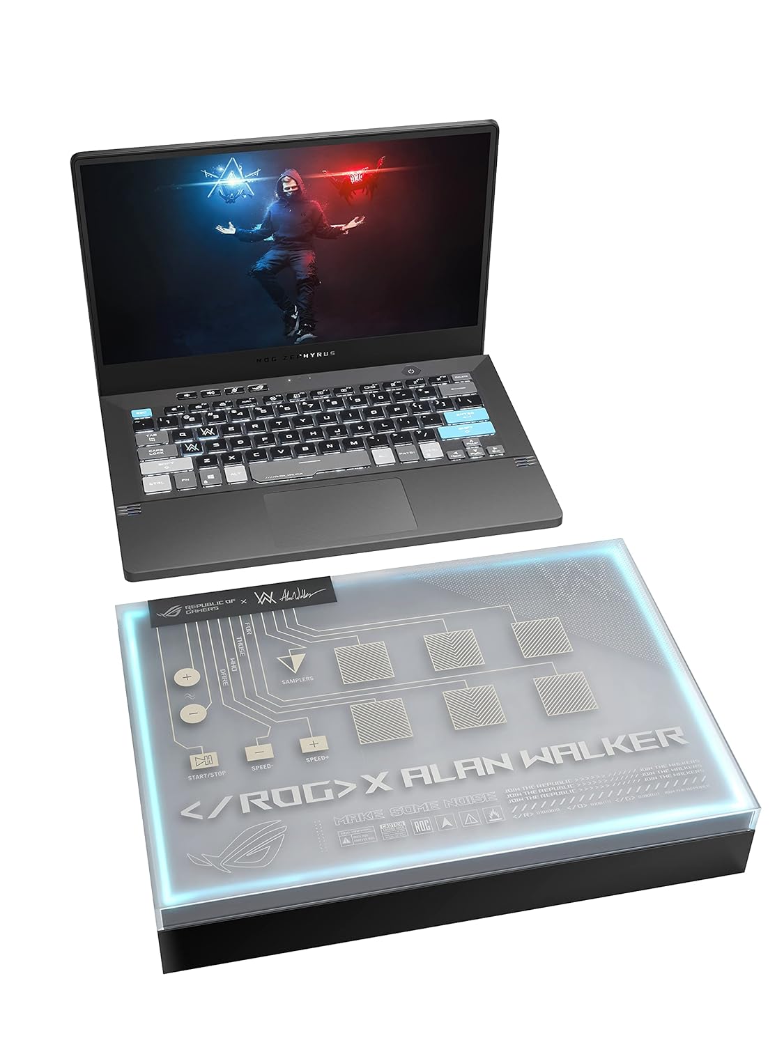 (Brand Refurbished)Asus Rog Zephyrus G14 Alan Walker Edition Amd Ryzen 9 5900Hs 14 Inches Gaming Business Laptop (Wqhd 120Hz, Nvidia Rtx 3050 Ti 4Gb Graphics,16Gb/1Tb Ssd/Office/Windows 10 Home/Gray/Anime Matrix/1.7 Kg)