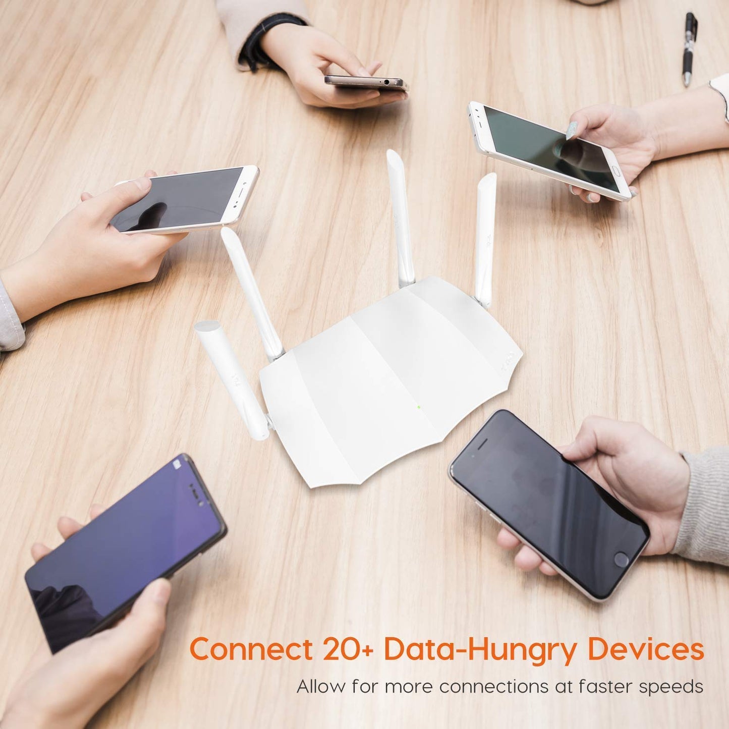 (Open Box) Tenda AC21 2100Mbps Dual Band Gigabit Wireless Router, MU-MIMO, Easy Setup, Supports Guest Network, Parental Control, Client Filter, IPv6 (Black, Not a Modem)