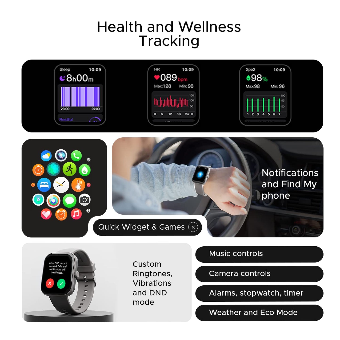 (Open Box) boAt Ultima Call Max Smart Watch w/ 2" Big HD Display, Advanced BT Calling, 100+ Sports Modes, 10 Days Battery Life, Multiple Watch Faces, IP68, HR & SpO2, Sedentary Alerts(Active Black)