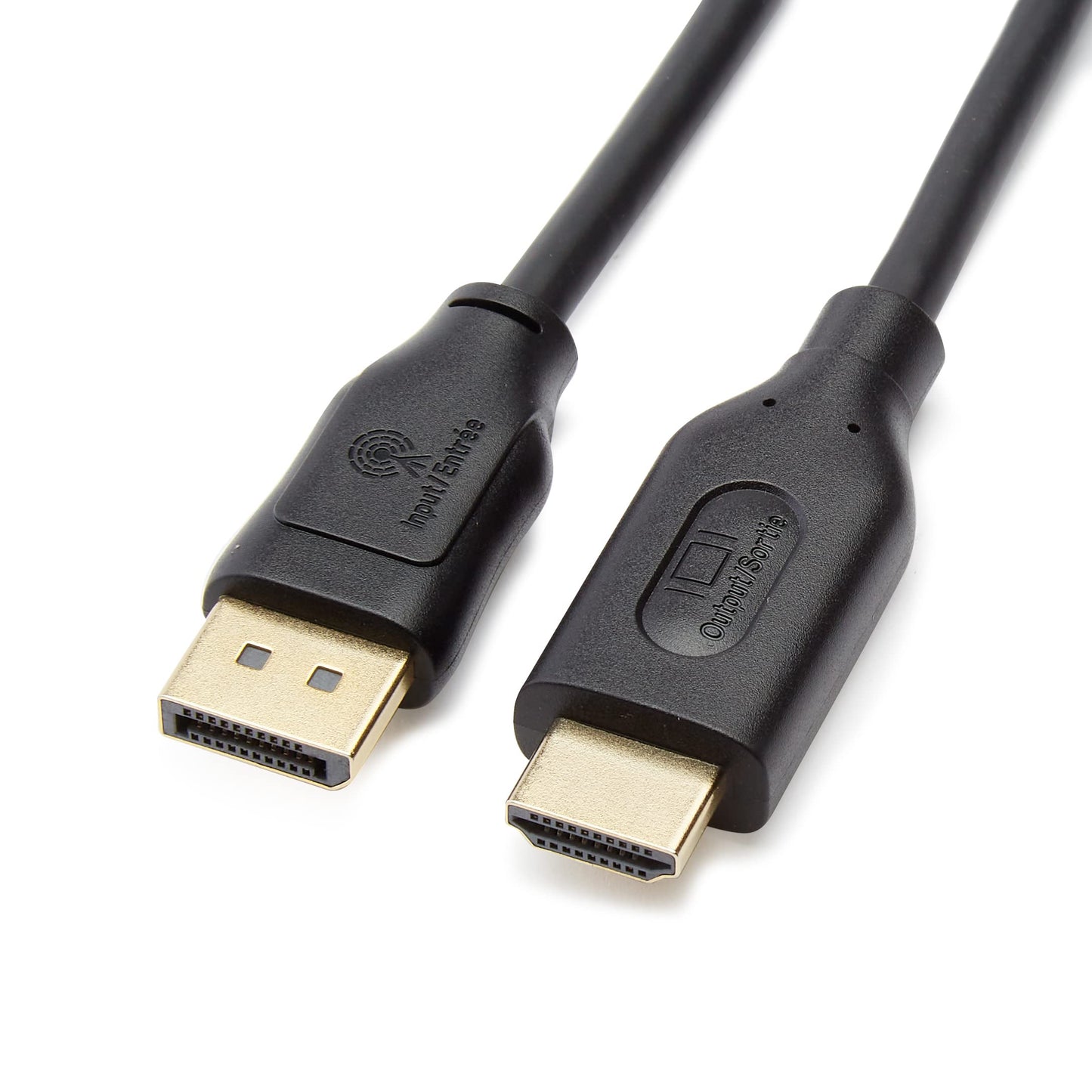 (Open Box) Amazon Basics 6-Feet DisplayPort (not USB port) to HDMI Cable Black