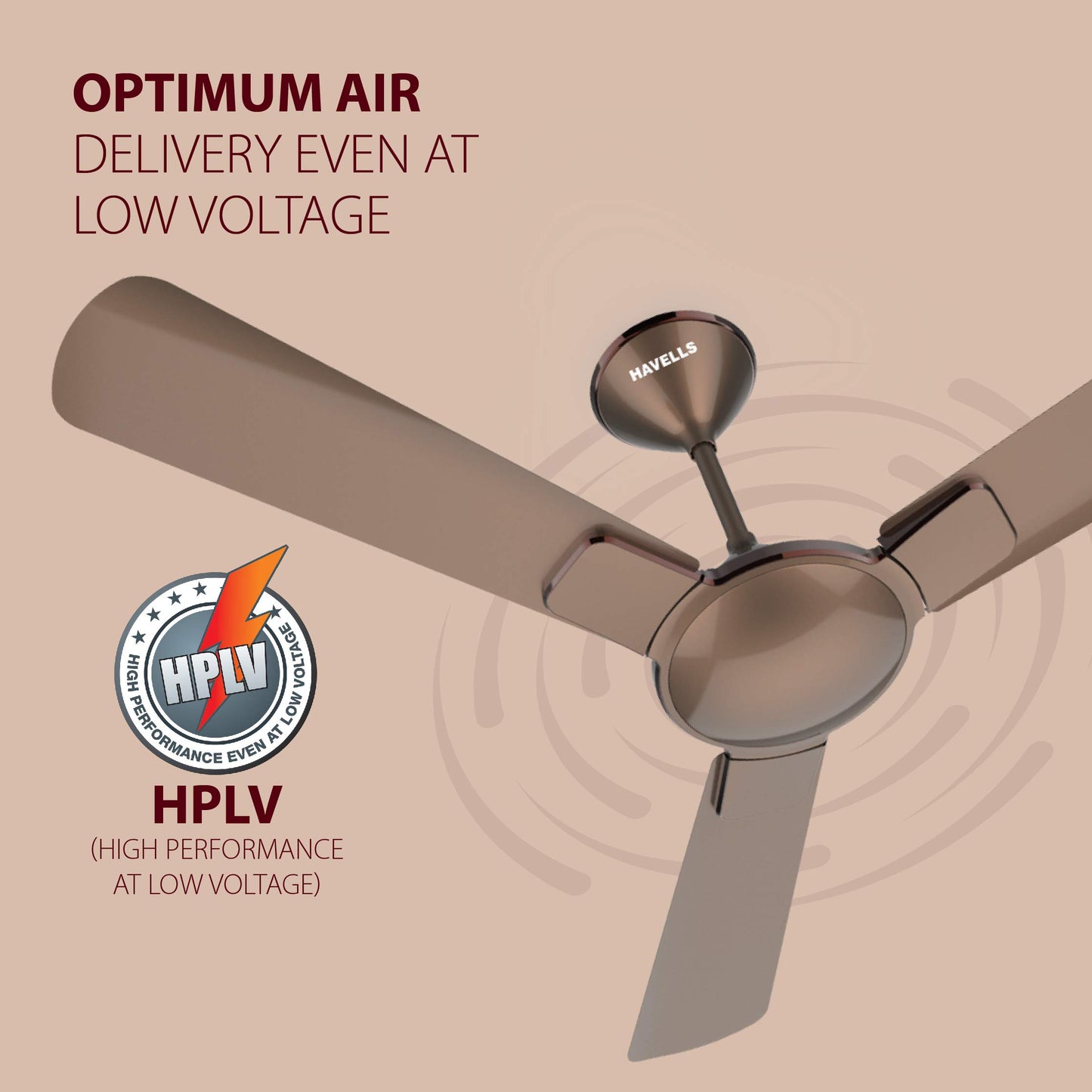 Havells 1200 mm FAN ENTICER ES BEIGE COPPER, 2 Star