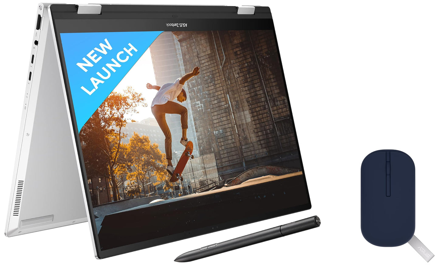 (Brand Refurbished) ASUS Zenbook 14 Flip OLED (2023), Intel Core Evo I7-1360P 13Th Gen, 14" (35.56 Cm) 2.8K 90Hz OLED, (16Gb Ram & 1Tb Ssd), Up3404Va-Kn753Ws Eos 2 Messenger Bag (Black) - Windows