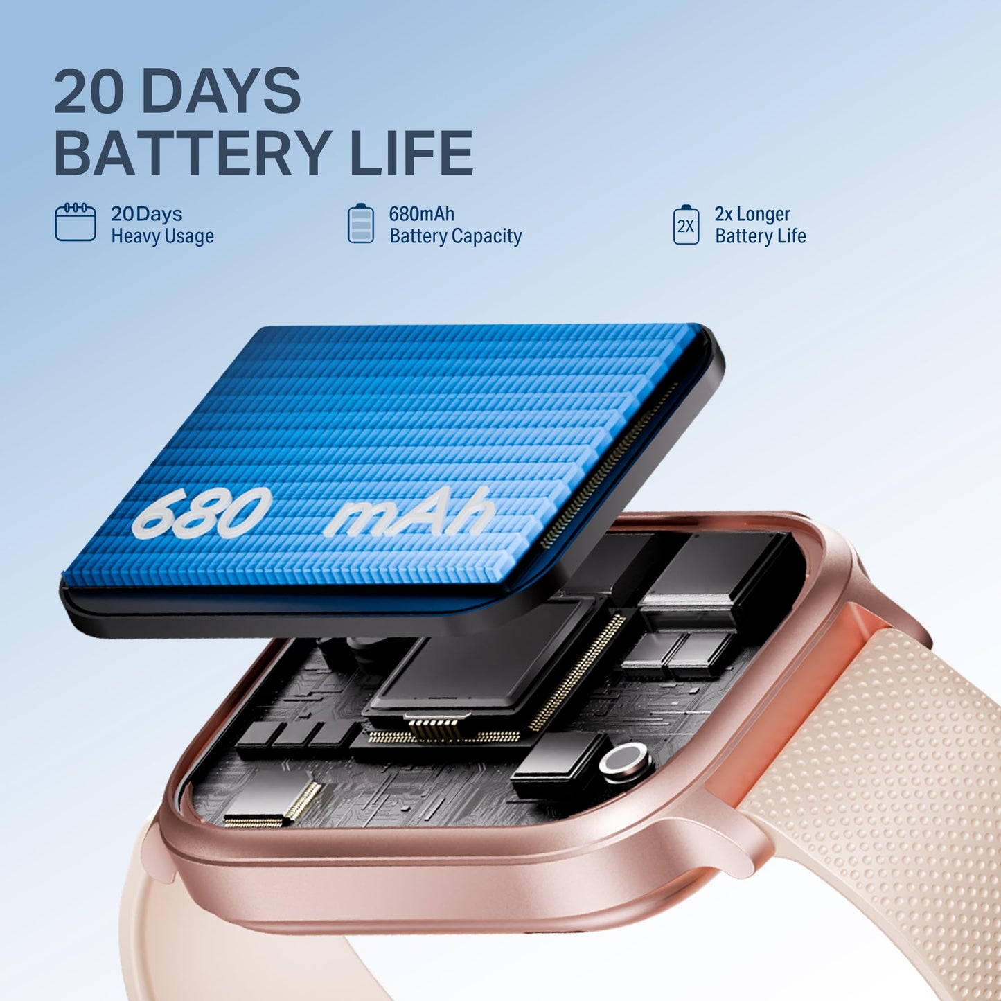 (Open Box) boAt Storm Infinity Plus w/15 Days Extensive Battery fueled by Huge 550mAh Battery, Fast Charge, 1.83”(4.65cm)HD Display, Functional Crown, BT Calling, Smart watch for Men & Women (Active Black)