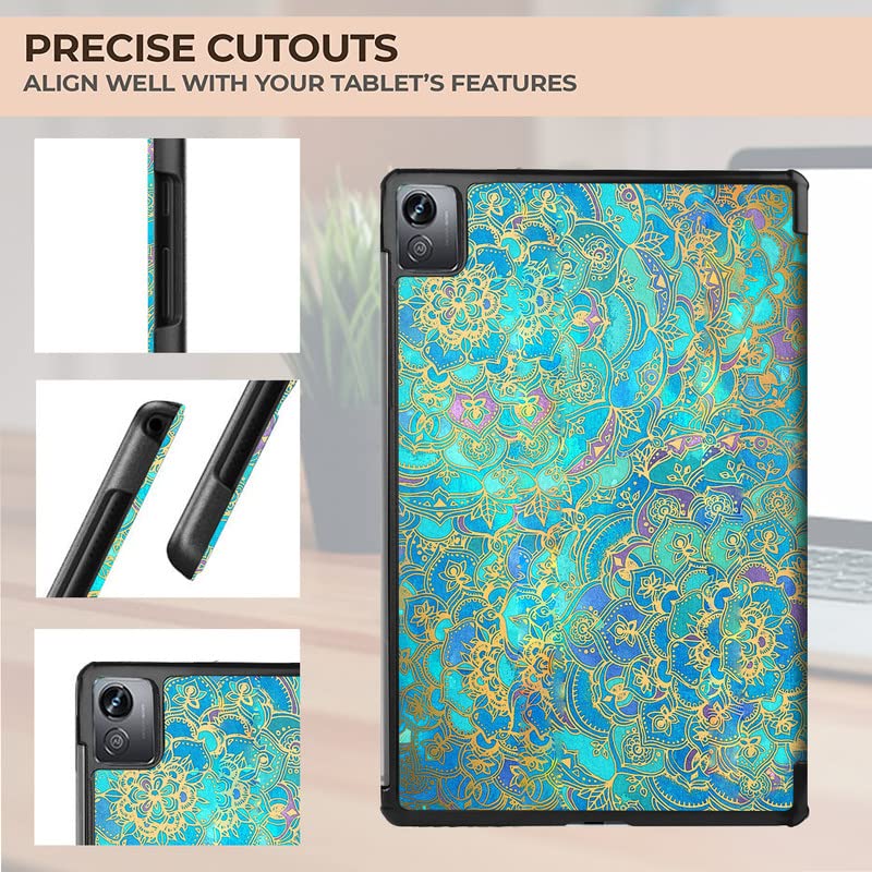 (OPEN BOX)Robustrion Trifold Flip Stand Case Cover for Realme Pad X 11 inch Tablet Cover - Black