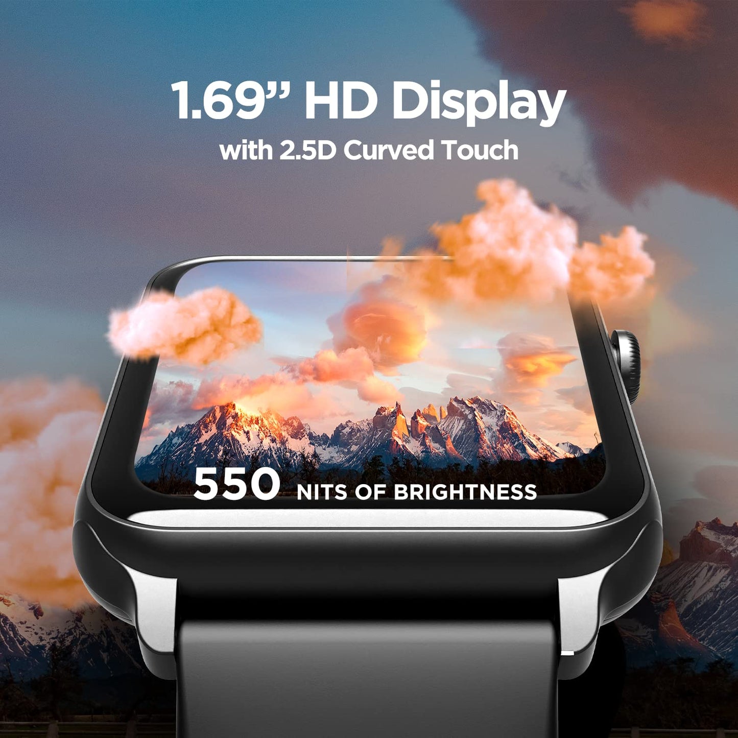 (Without Box) boAt Wave Lite Smart Watch w/ 1.69" (4.2 cm) HD Display, Heart Rate & SpO2 Level Monitor, Multiple Watch Faces, Activity Tracker, Multiple Sports Modes & IP68 (Deep Blue)