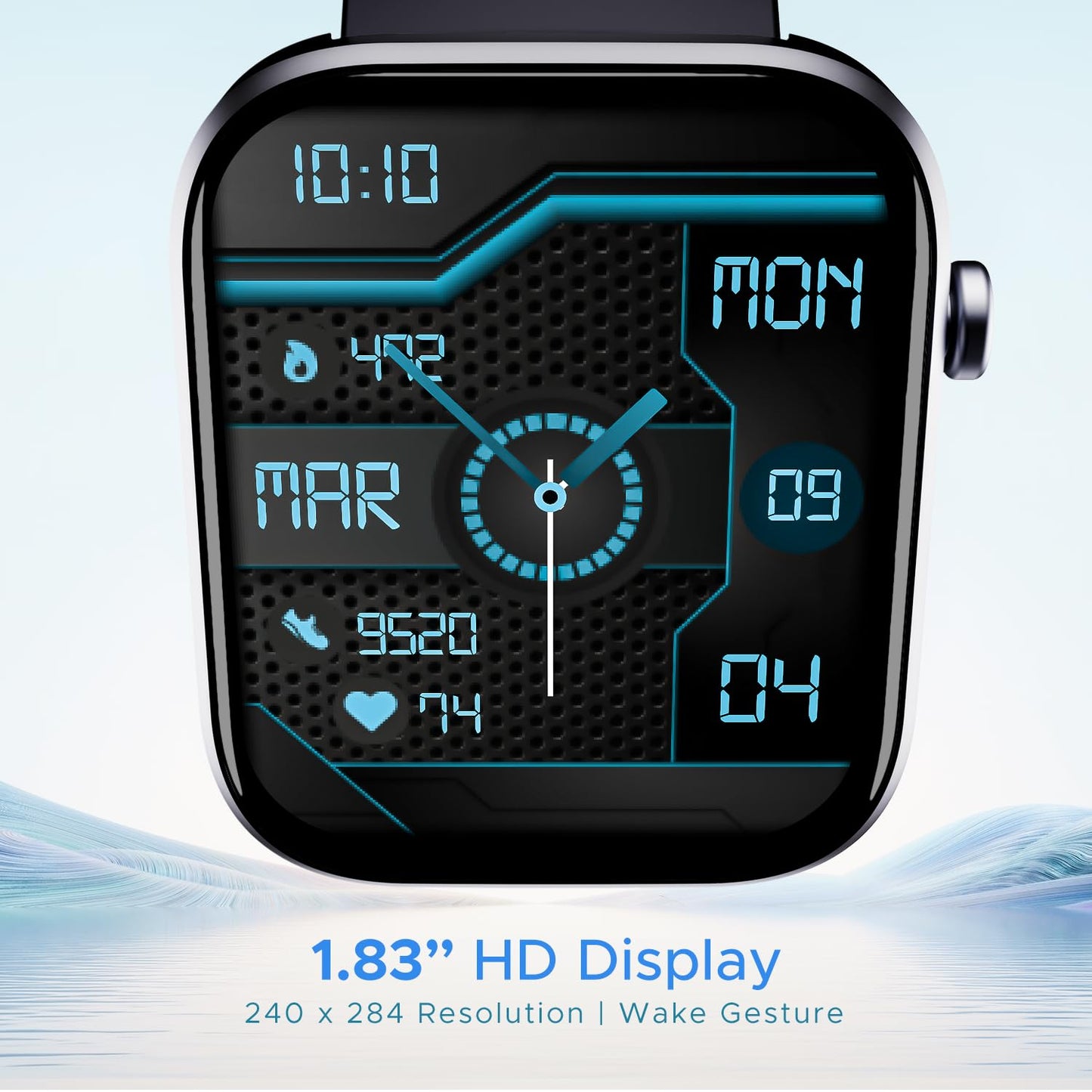(Without Box)boAt Wave Call Smart Watch, Smart Talk w/Advanced Dedicated Bluetooth Calling Chip, 1.69 HD Display w/ 550 NITS & 70% Color Gamut, 150+ Watch Faces, Multi-Sport Modes,HR,SpO2(Caribbean Green)