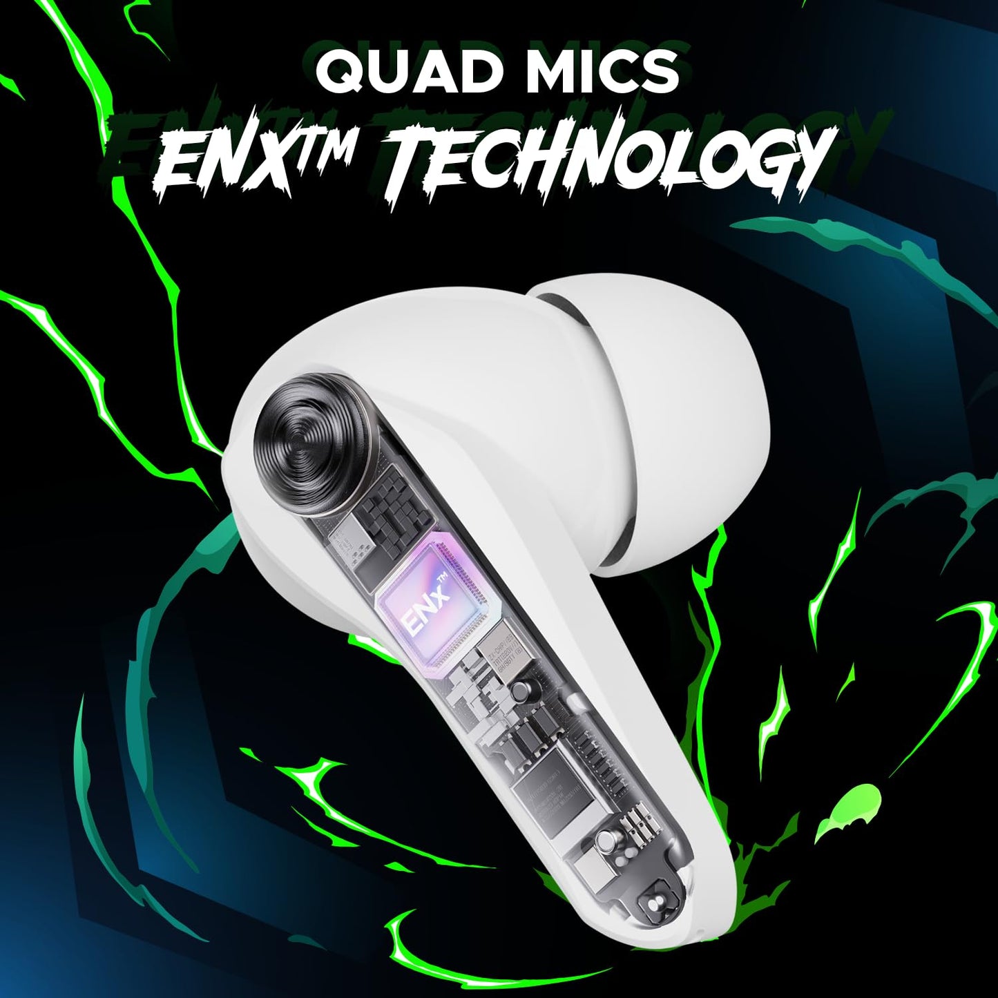 (Open box)boAt Immortal 141 TWS Gaming in Ear Earbuds with Enx?? Tech, Up to 40 Hours Playtime, Beast?? Mode, Ipx4 Resistance, Iwp?? Tech, RBG Lights, & USB Type-C Port(Black Sabre)