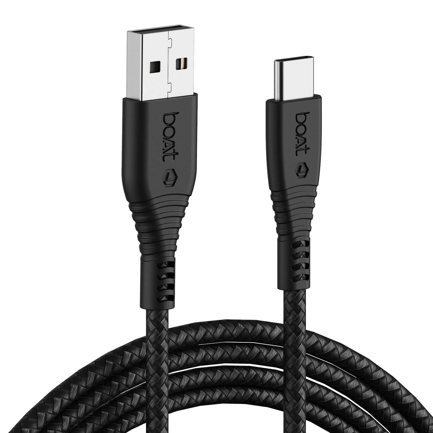 (Open Box) boAt Type C A325/A320 Tangle-free, Sturdy Type C Cable with 3A Rapid Charging & 480 Mbps Data Transmission Speed, Compatible with Smartphones & Tablets(Black)