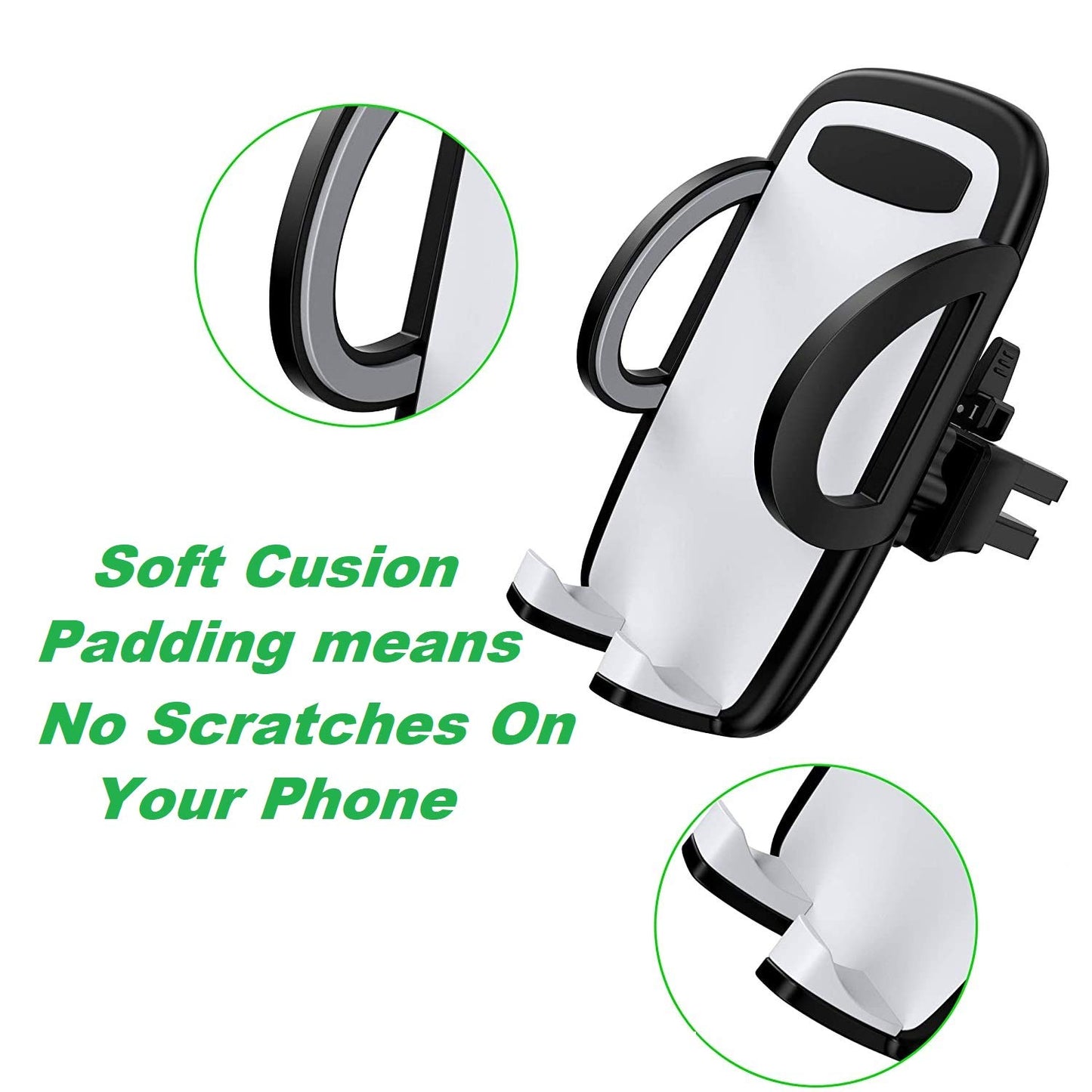 (Open Box) ELV Car Mount Adjustable Car Phone Holder Universal Long Arm, Windshield for Smartphones - Black