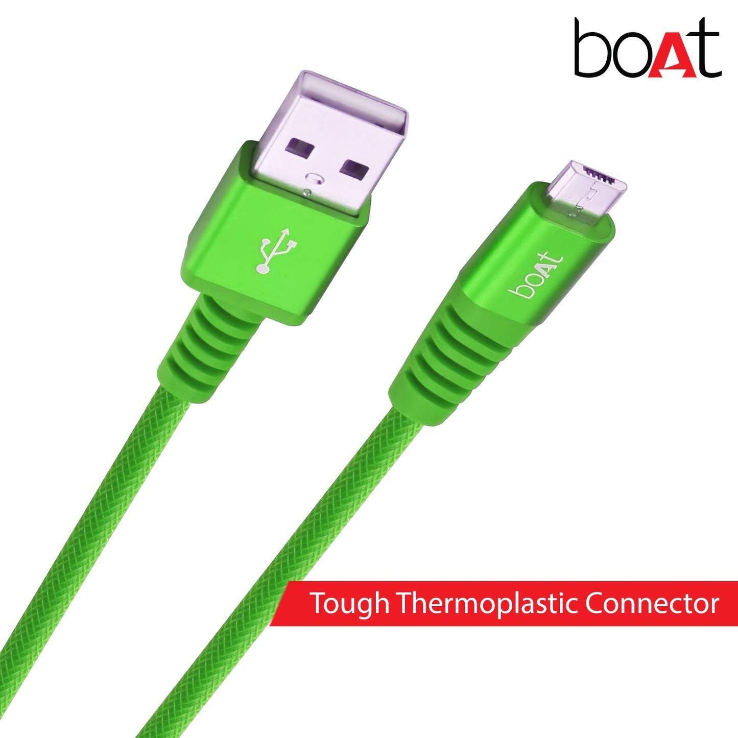 (Open Box)boAt Rugged V3 Extra Tough Unbreakable Braided Micro Usb Cable 1.5 Meter (Black)