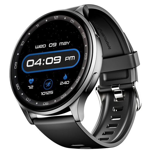 (Without box)boAt Lunar Orb w/ 1.45" (3.6 cm) AMOLED Display, BT Calling, DIY Watch Face Studio, Coins, Crest App Health Ecosystem, Live Cricket & Football Scores, IP67, Smart Watch for Men & Women(Active Black)