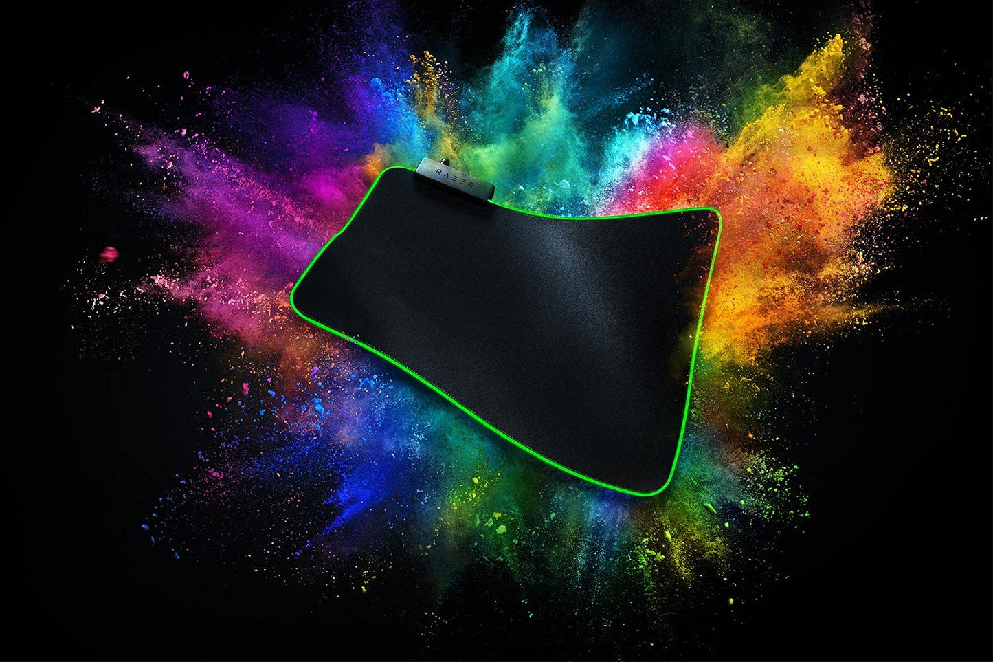 (OPEN BOX)Razer Strider - L Multilayer Synthetic Leather, Foam Padding, Head Cushion, Height Adjustable, Black/Green (RZ02-03810200-R3M1)