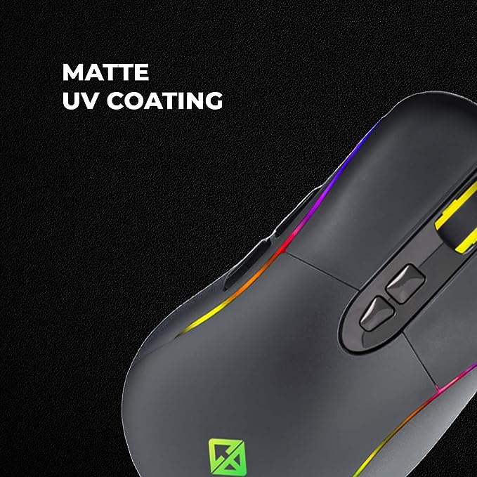 (Open Box) Cosmic Byte Equinox Alpha 5000DPI 7 Button Gaming USB Mouse, Pixart PMW3325 Sensor, Spectra RGB with Software