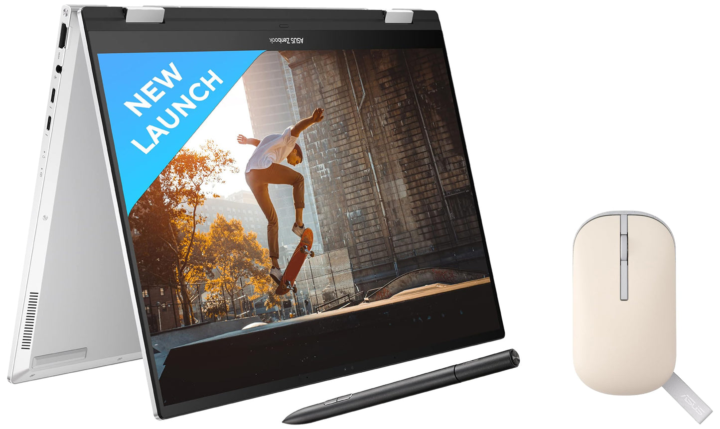 (Brand Refurbished) ASUS Zenbook 14 Flip OLED (2023), Intel Core Evo I7-1360P 13Th Gen, 14" (35.56 Cm) 2.8K 90Hz OLED, (16Gb Ram & 1Tb Ssd), Up3404Va-Kn753Ws Eos 2 Messenger Bag (Black) - Windows