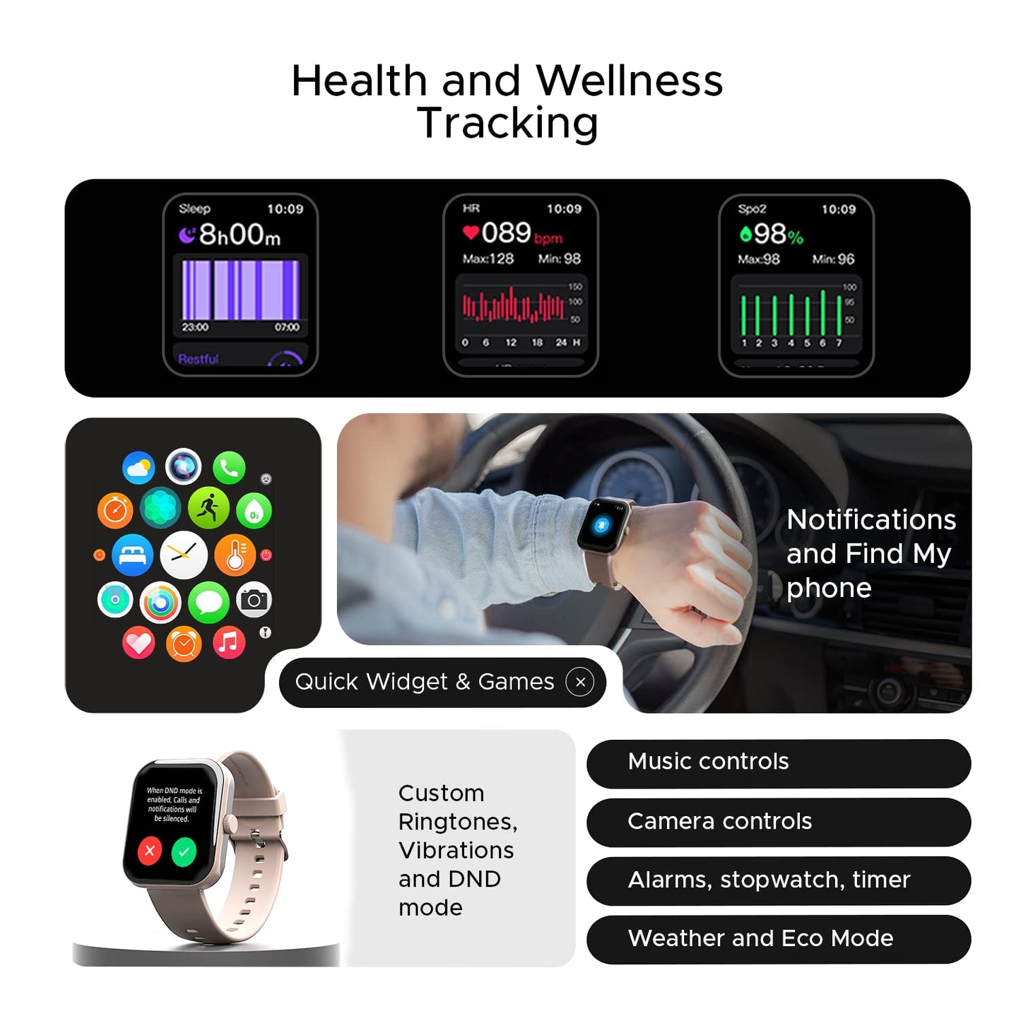 (Open Box) boAt Ultima Call Max Smart Watch w/ 2" Big HD Display, Advanced BT Calling, 100+ Sports Modes, 10 Days Battery Life, Multiple Watch Faces, IP68, HR & SpO2, Sedentary Alerts(Active Black)