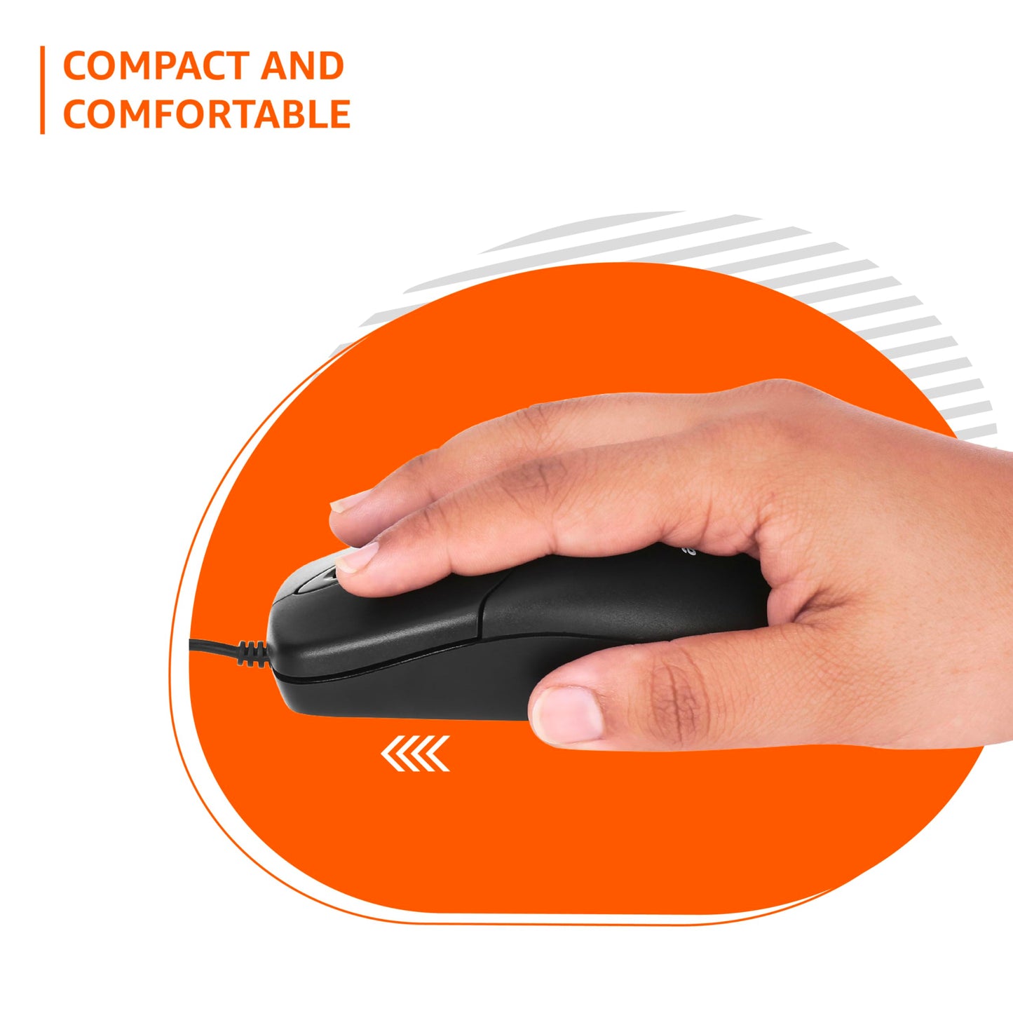 (Open Box) Amazon Basics Wired Mouse | 1000 DPI Optical Sensor | Plug and Play | Compatible with PC, Laptop (Black)