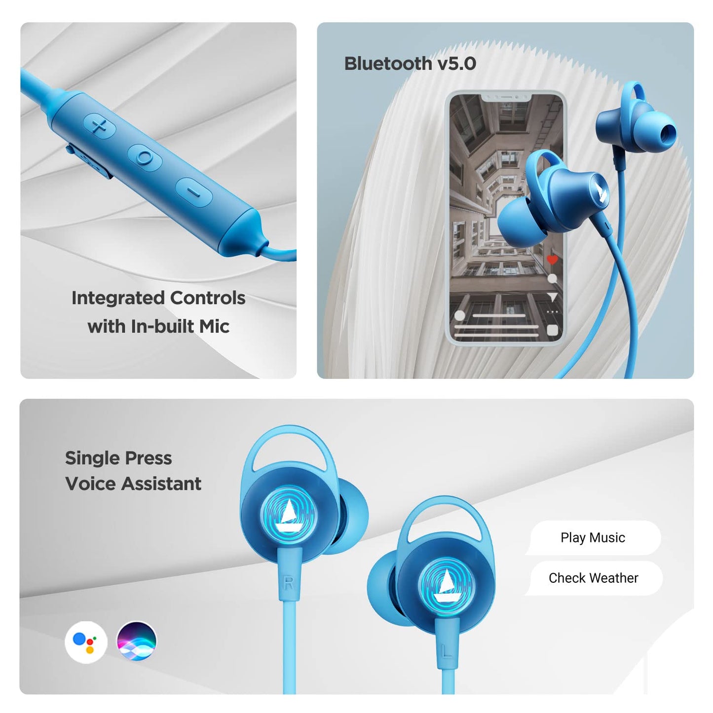(Open box)boAt Rockerz 245v2 Bluetooth Wireless in Ear Earphones with Upto 8 Hours Playback, 12mm Drivers, IPX5, Magnetic Eartips, Integrated Controls and Lightweight Design with Mic (Navy Blue)