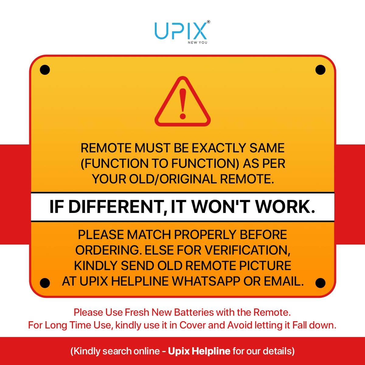 (Open Box) Upix AC Remote No. 11, Compatible/Replacement for Samsung AC Remote Control (Exactly Same Remote Will Only Work)