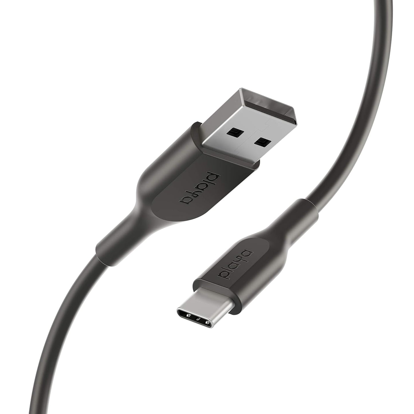 (Open Box) Playa by Belkin Fast Charging USB to USB-C Cable, USB Type C to USB A 2.0 Male Cable, 6.6 Feet (2 Meter), Black