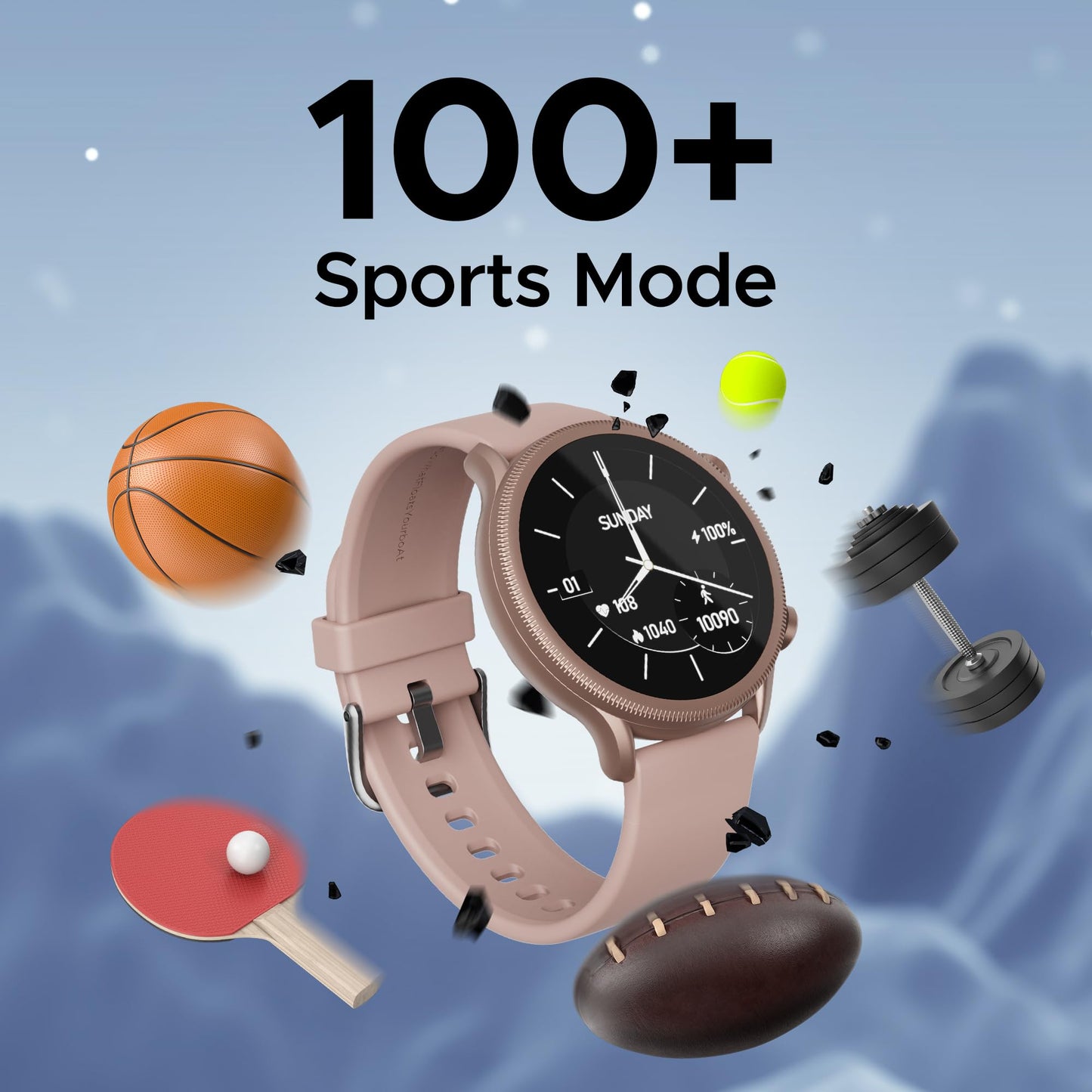 (Without box)boAt Lunar Orb w/ 1.45" (3.6 cm) AMOLED Display, BT Calling, DIY Watch Face Studio, Coins, Crest App Health Ecosystem, Live Cricket & Football Scores, IP67, Smart Watch for Men & Women(Active Black)
