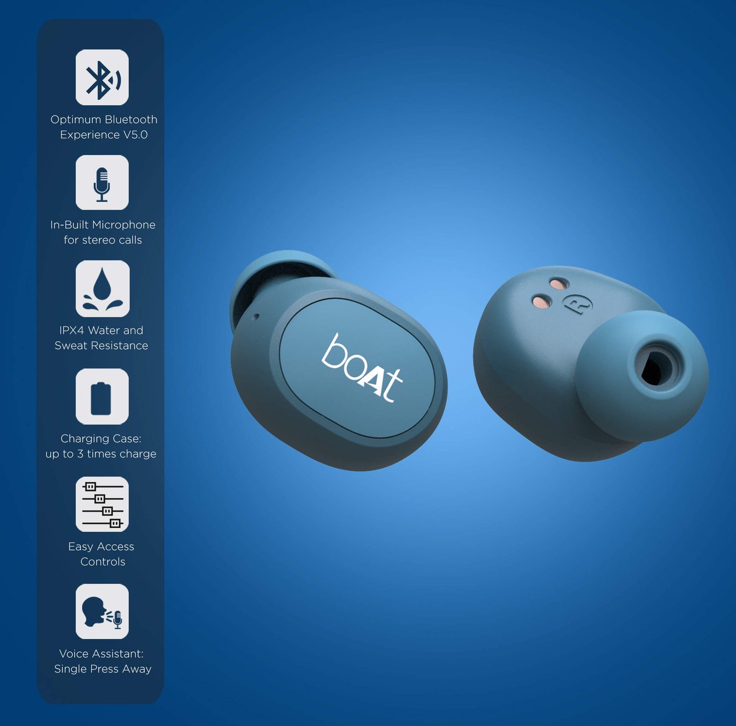 (Open Box)boAt Airdopes 170 TWS in Ear Earbuds with 50H Playtime, Quad Mics Enx Tech, Low Latency Mode, 13Mm Drivers, ASAP Charge, Ipx4, Iwp, Touch Controls & Bt V5.3