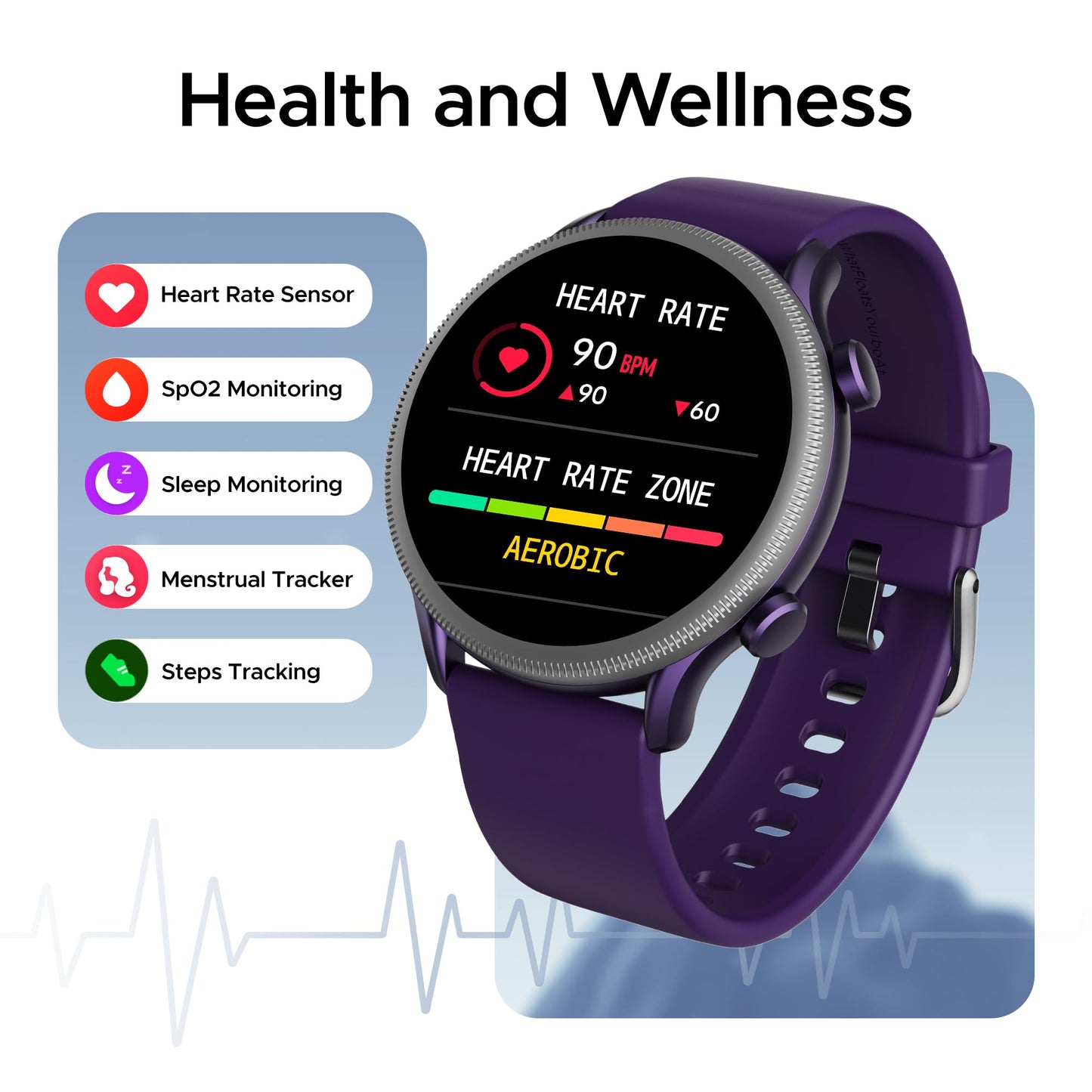 (Without box)boAt Lunar Orb w/ 1.45" (3.6 cm) AMOLED Display, BT Calling, DIY Watch Face Studio, Coins, Crest App Health Ecosystem, Live Cricket & Football Scores, IP67, Smart Watch for Men & Women(Active Black)