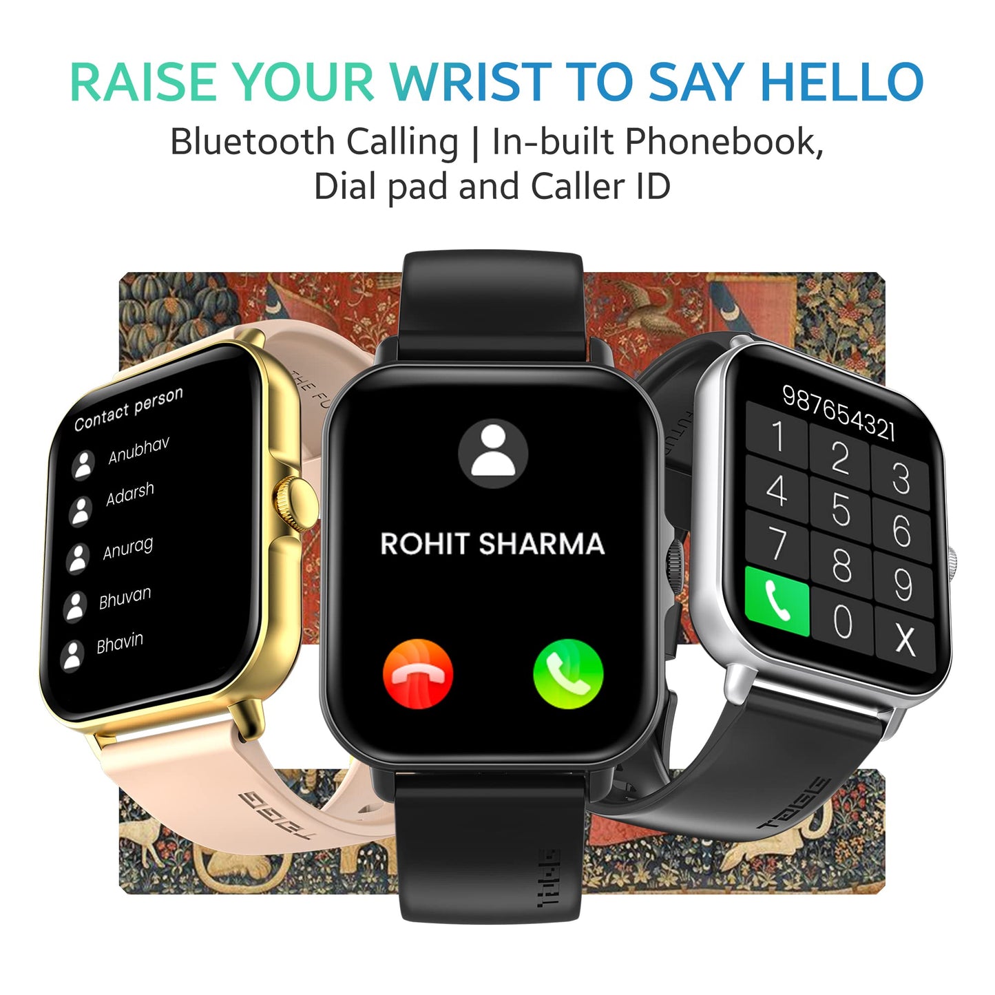 (Open box)TAGG Engage Lite Advanced Calling Smartwatch with Split Screen Function | Single Chip Technology | Fast Charge 10 min = 1 Day Usage | AI Voice Assistant | Built-In Games, Calculator, Stopwatch & Timer