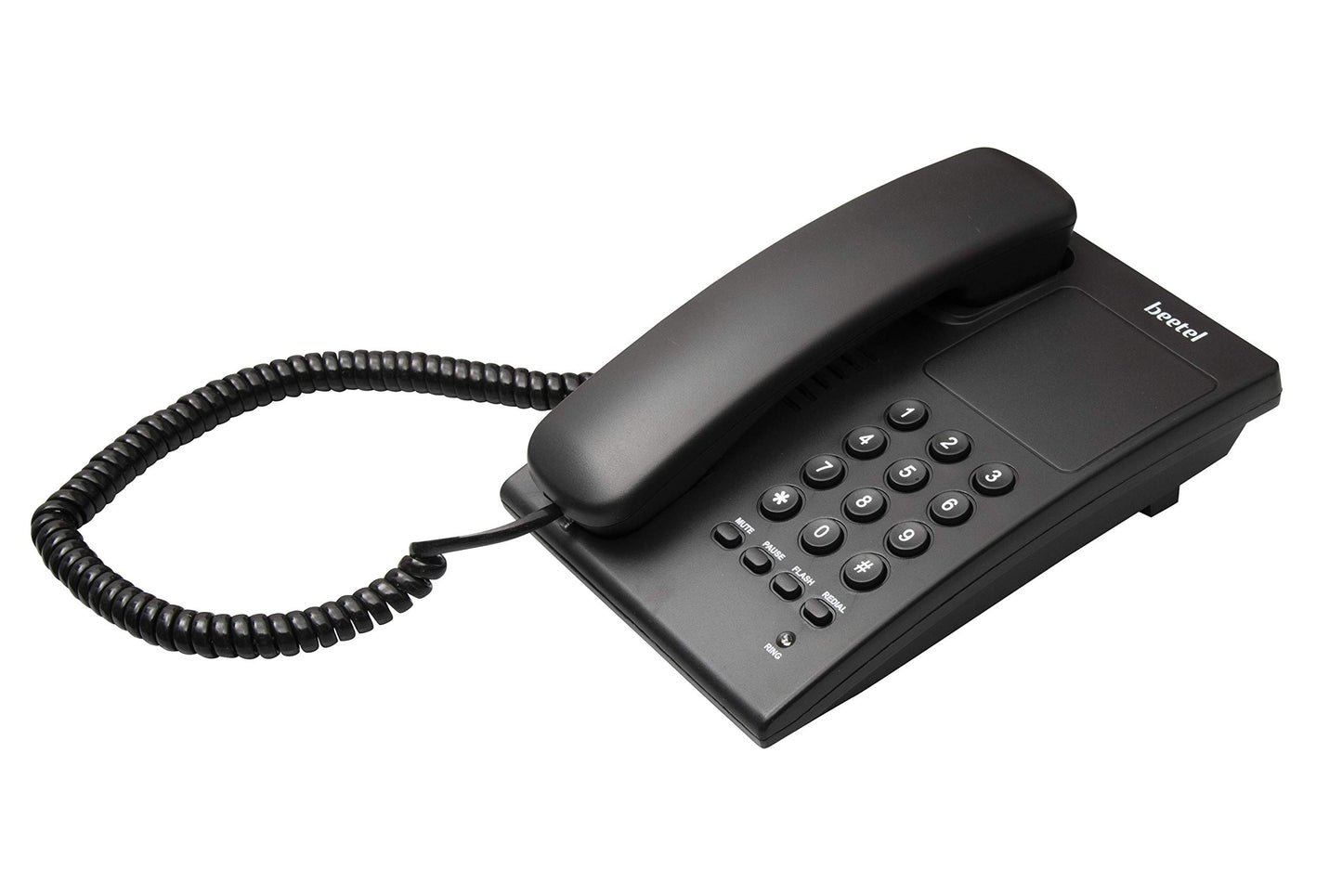 (Open Box) Beetel B11 Corded Landline Phone, Ringer Volume Control, LED for Ring Indication, Wall/Desk Mountable, Classic Design, Clear Call Quality, Mute/Pause/Flash/Redial Function (Made in India)(Black)(B11)