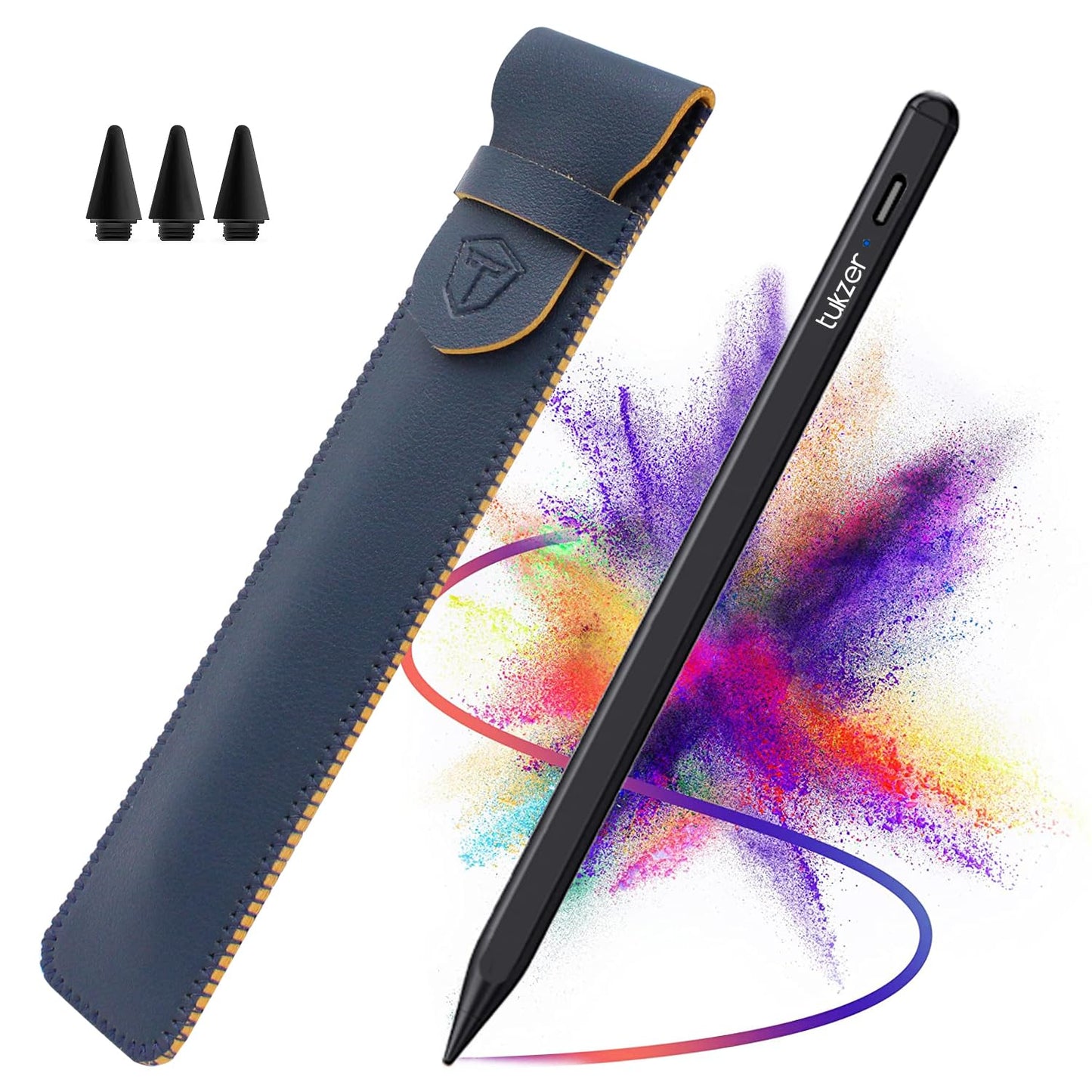 (Open Box)Tukzer 5-Replacement Tip Compatible with Tukzer Stylus Pen for iPad Palm Rejection, 2nd Gen Compatible for (2018-2021) iPad 6/7/8/9 Gen; iPad Pro(11/12.9") iPad Mini (5,2021) iPad Air 3rd Gen(TZ-TIP1)