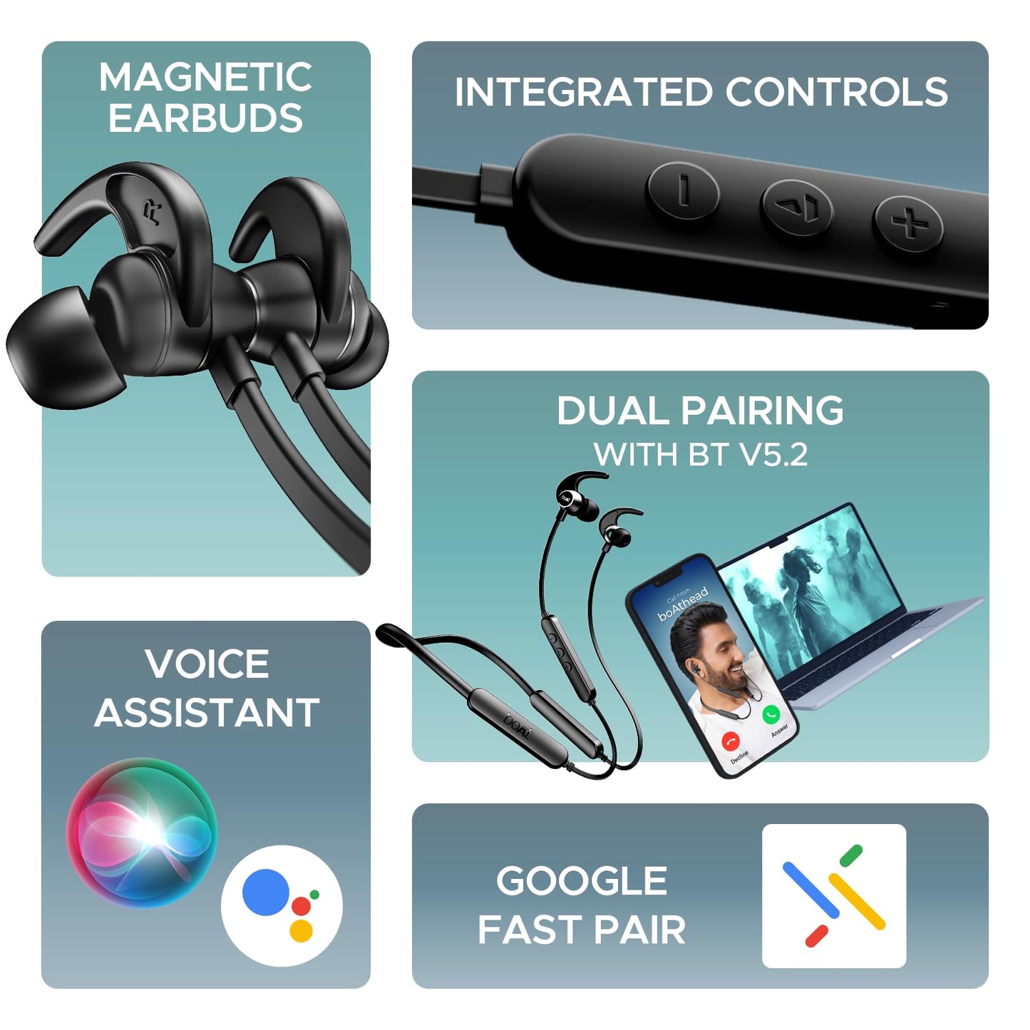(Open Box)boAt Rockerz 255 Touch Neckband with Full Touch Controls,Spatial Audio,Up to 30H Playtime,ASAP Charge,Beast Mode,Enx Technology(Deep Blue),in-Ear,Bluetooth