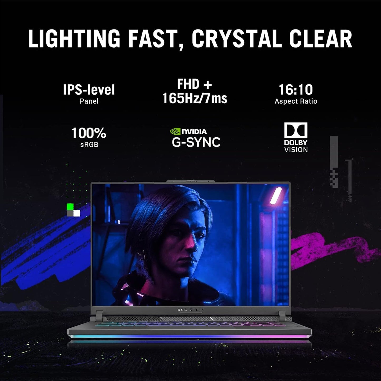 (Brand Refurbished)ASUS ROG Strix G16 (2023) 64WHrs Battery, Intel Core i5-13450HX 13th Gen, 16" FHD+ 165Hz, 6GB RTX 3050, Gaming Laptop (16GB/1TB SSD/Windows 11/Office 2021/4-Zone RGB KB/Gray/2.50 Kg) G614JJ-N3088WS