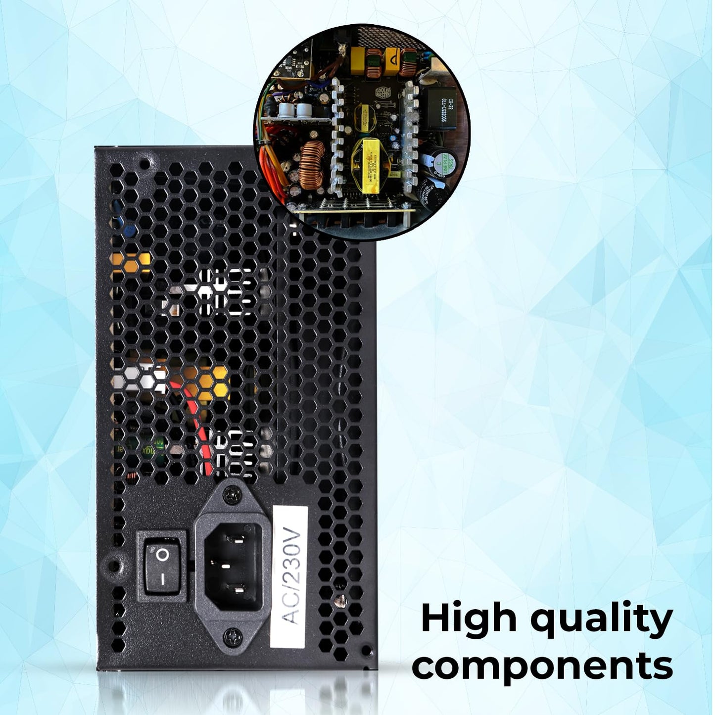 (Open Box)Zebronics 450W Black Gold Power Supply with 3X SATA connectors, 2X Molex, 80mm Built-in Fan, Extra Long Cables, 1.2 Meter Power Cable and Suitable for Regular use Computers