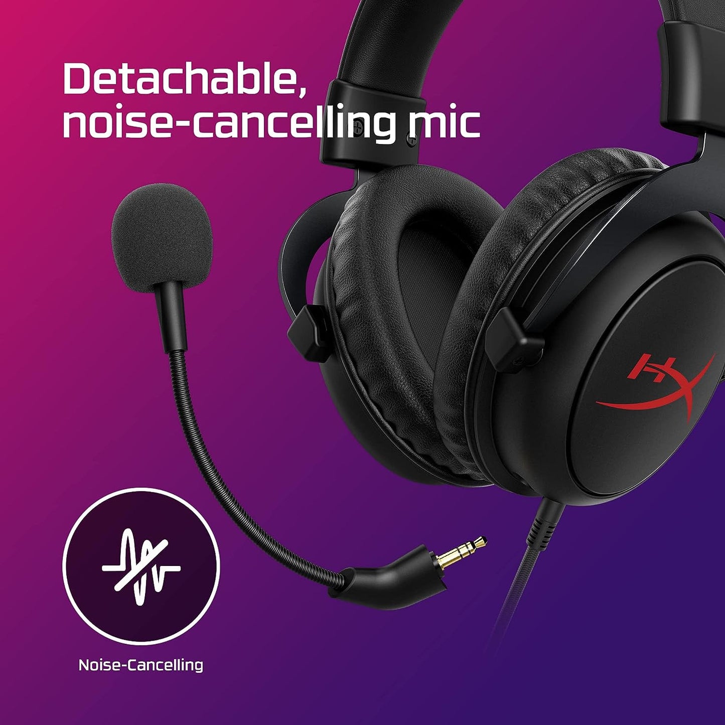 (Open Box) HyperX Cloud Core On-Ear Wired Gaming Headset with Mic for PC, DTS Headpone:X (Black)